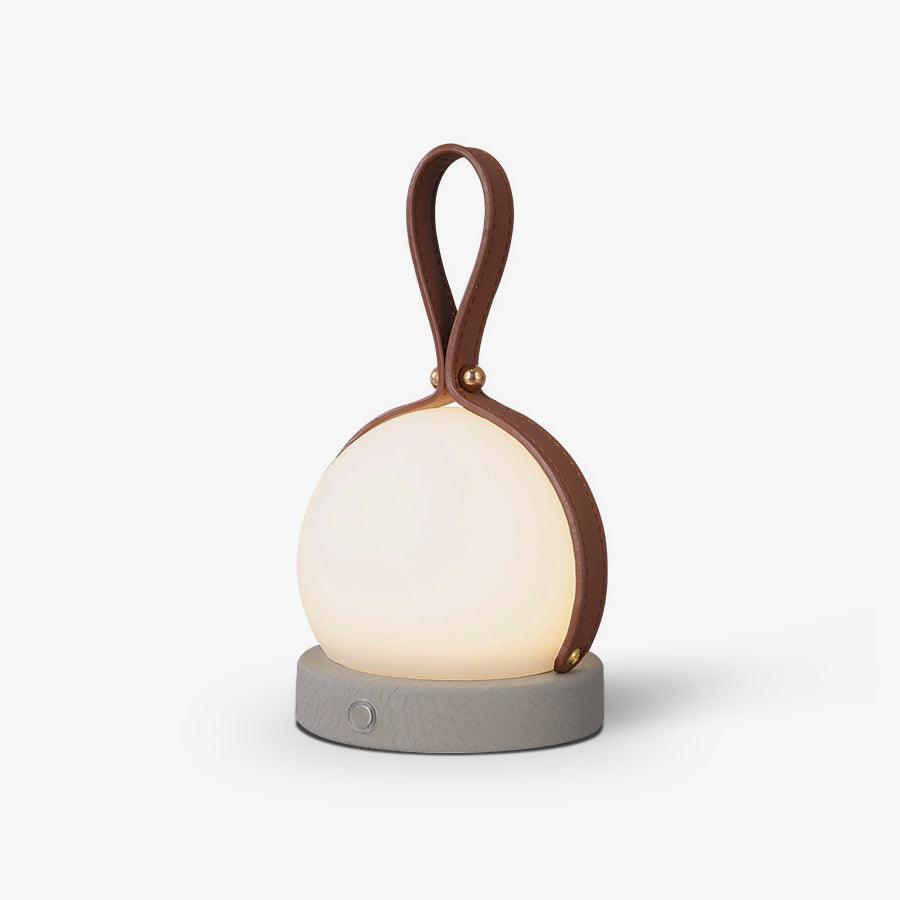 Wernis Leather Table Lamp-Neutral Decor