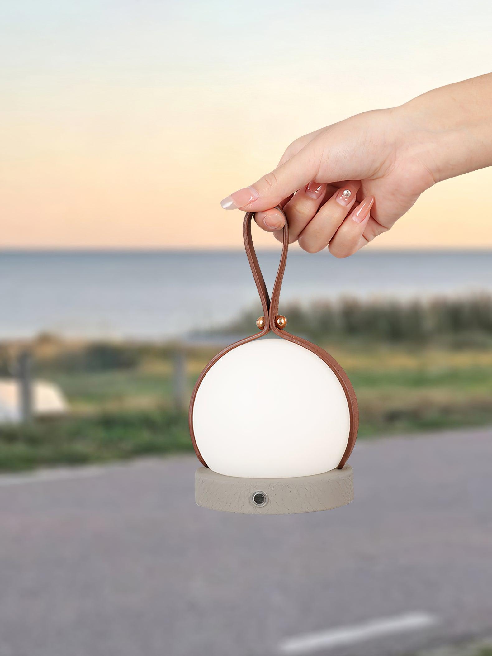Wernis Leather Table Lamp-Neutral Decor