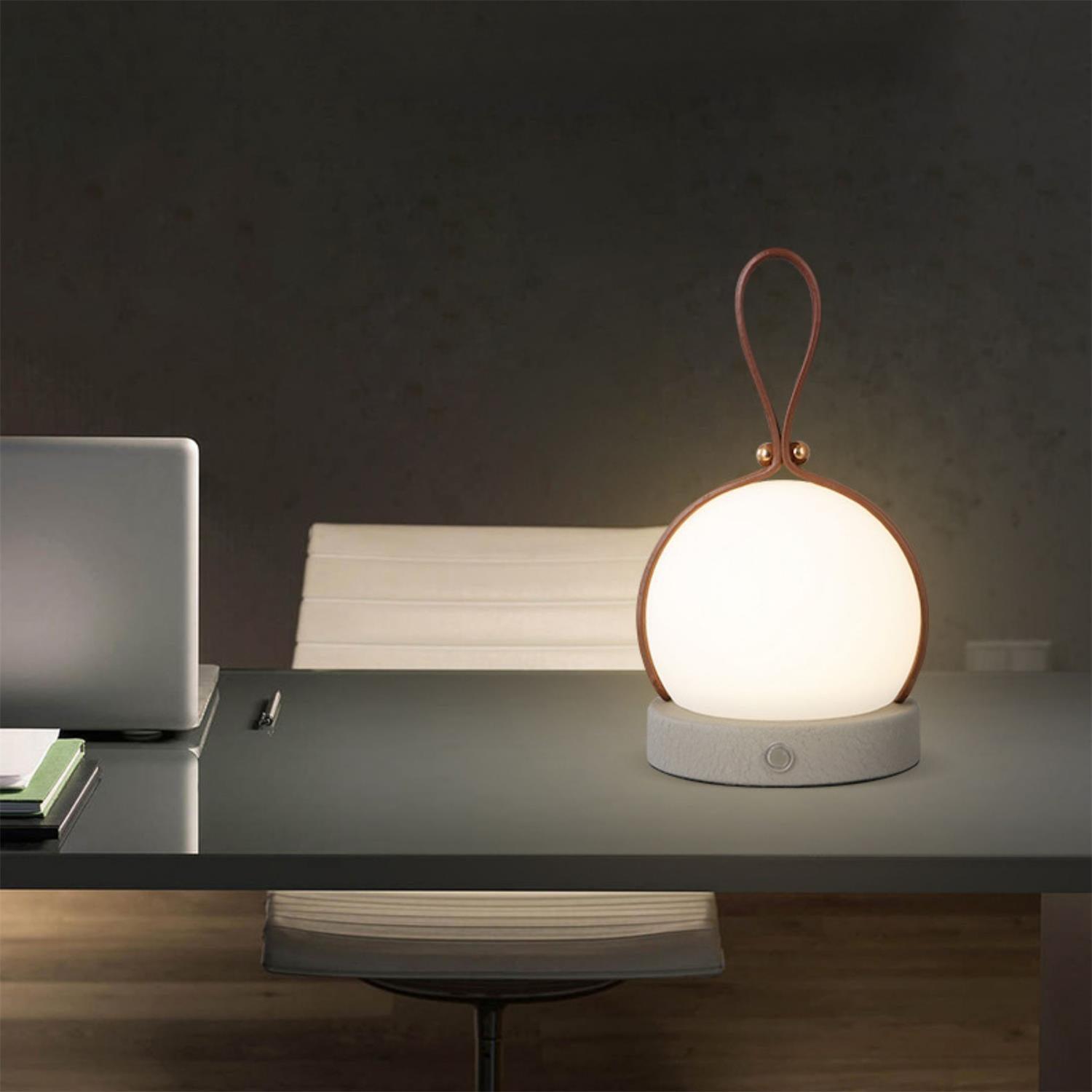 Wernis Leather Table Lamp-Neutral Decor