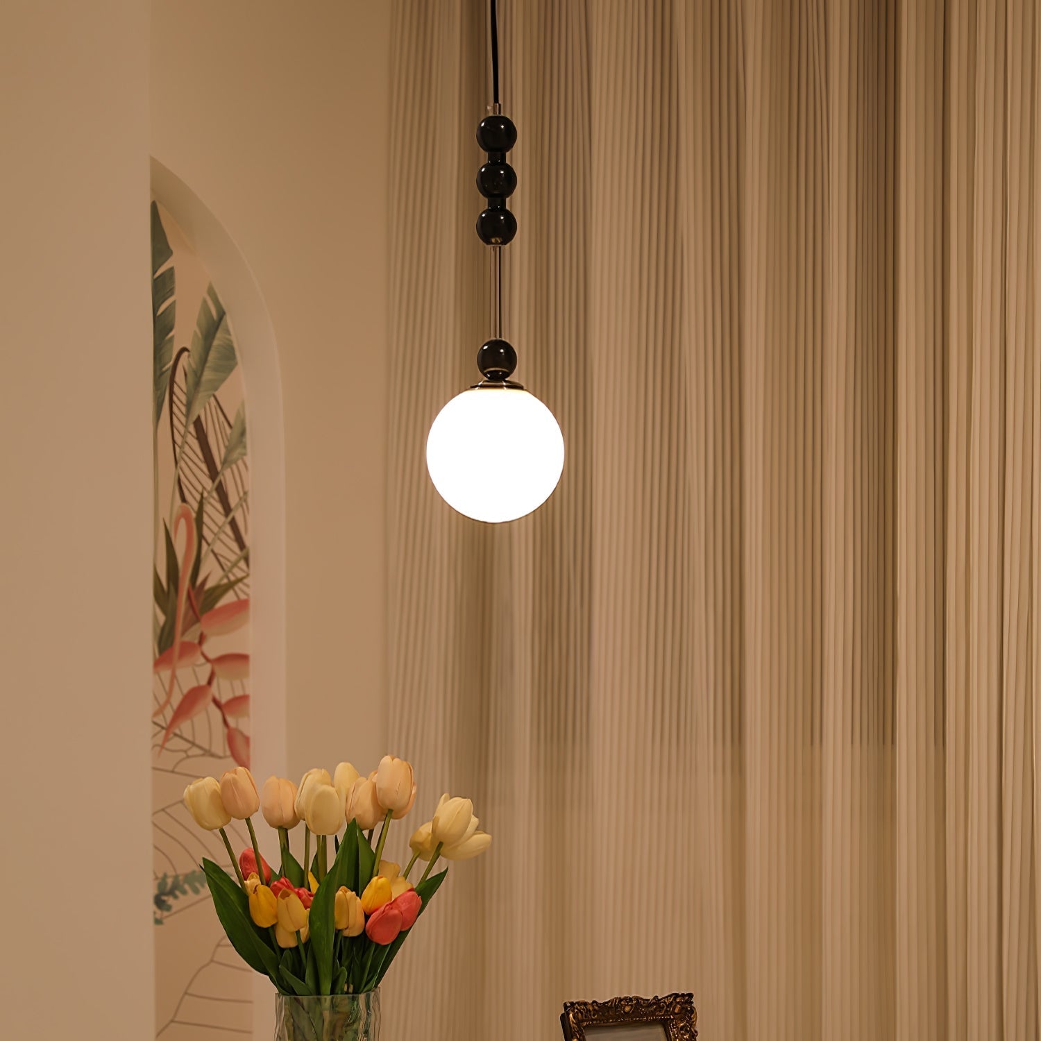 Miraleth Minimalist Wood Pendant Lamp-Neutral Decor