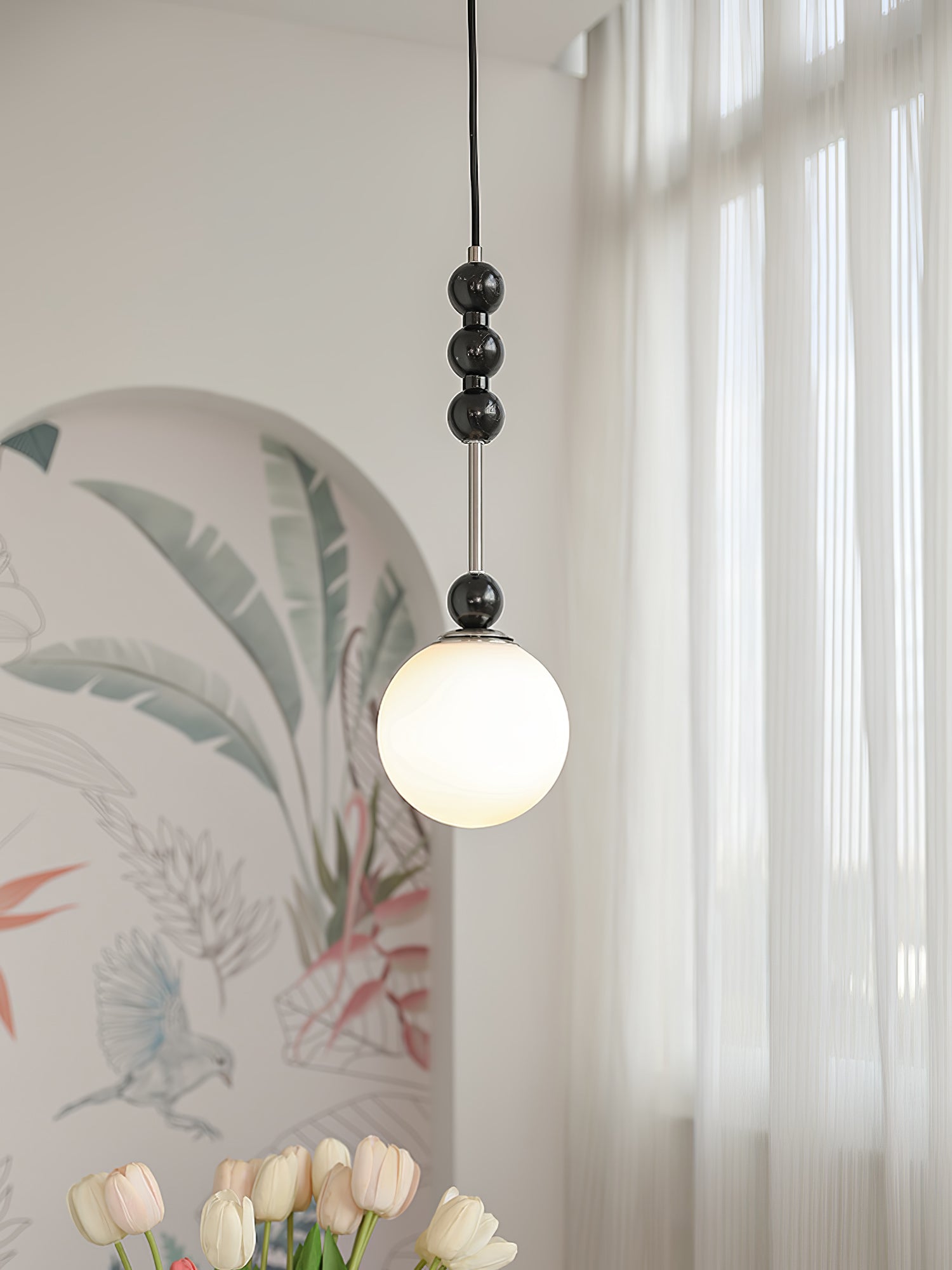 Miraleth Minimalist Wood Pendant Lamp-Neutral Decor