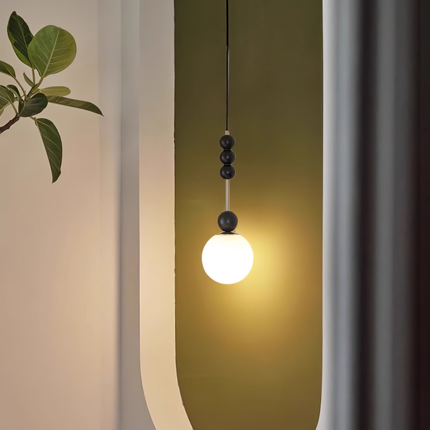 Miraleth Minimalist Wood Pendant Lamp-Neutral Decor