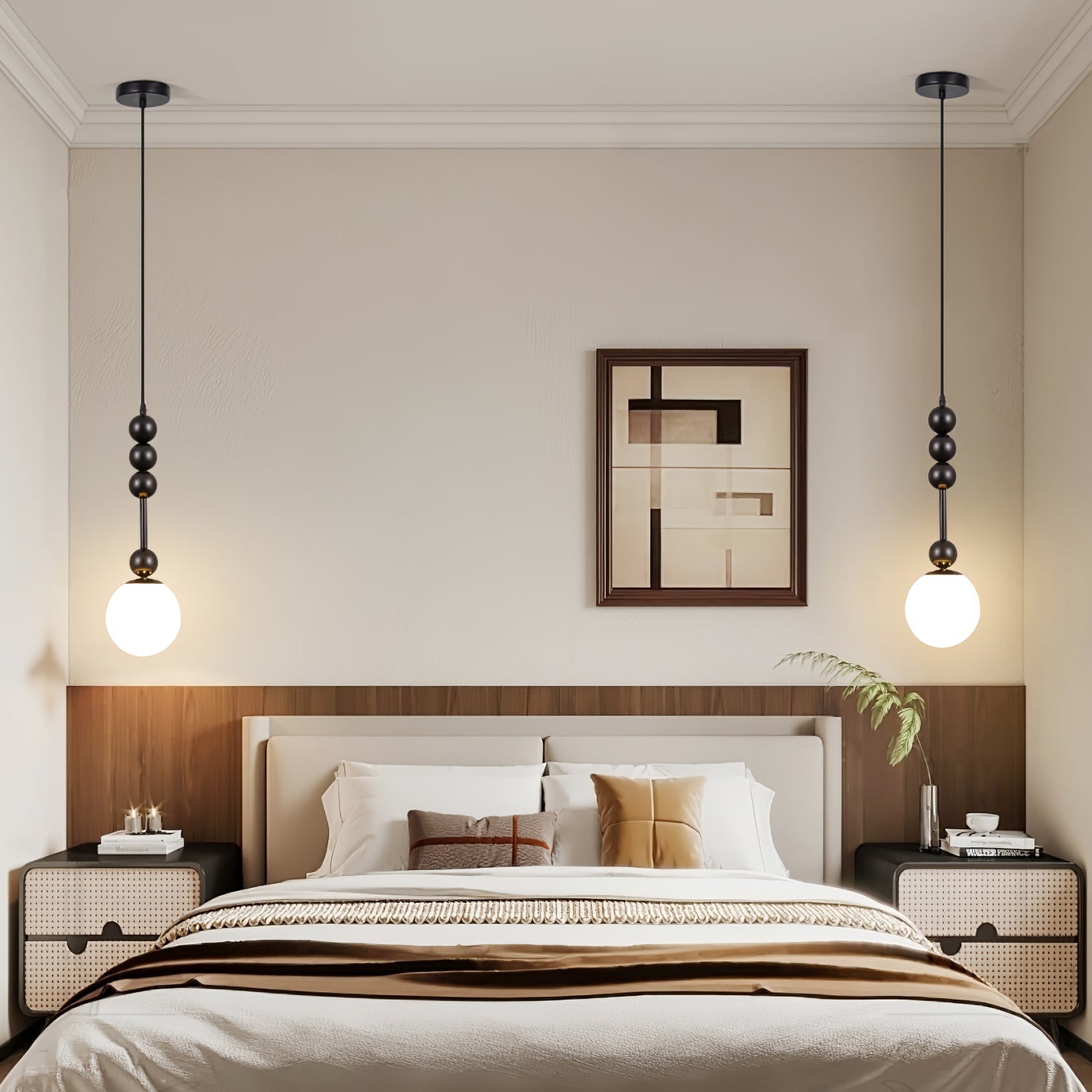 Miraleth Minimalist Wood Pendant Lamp-Neutral Decor
