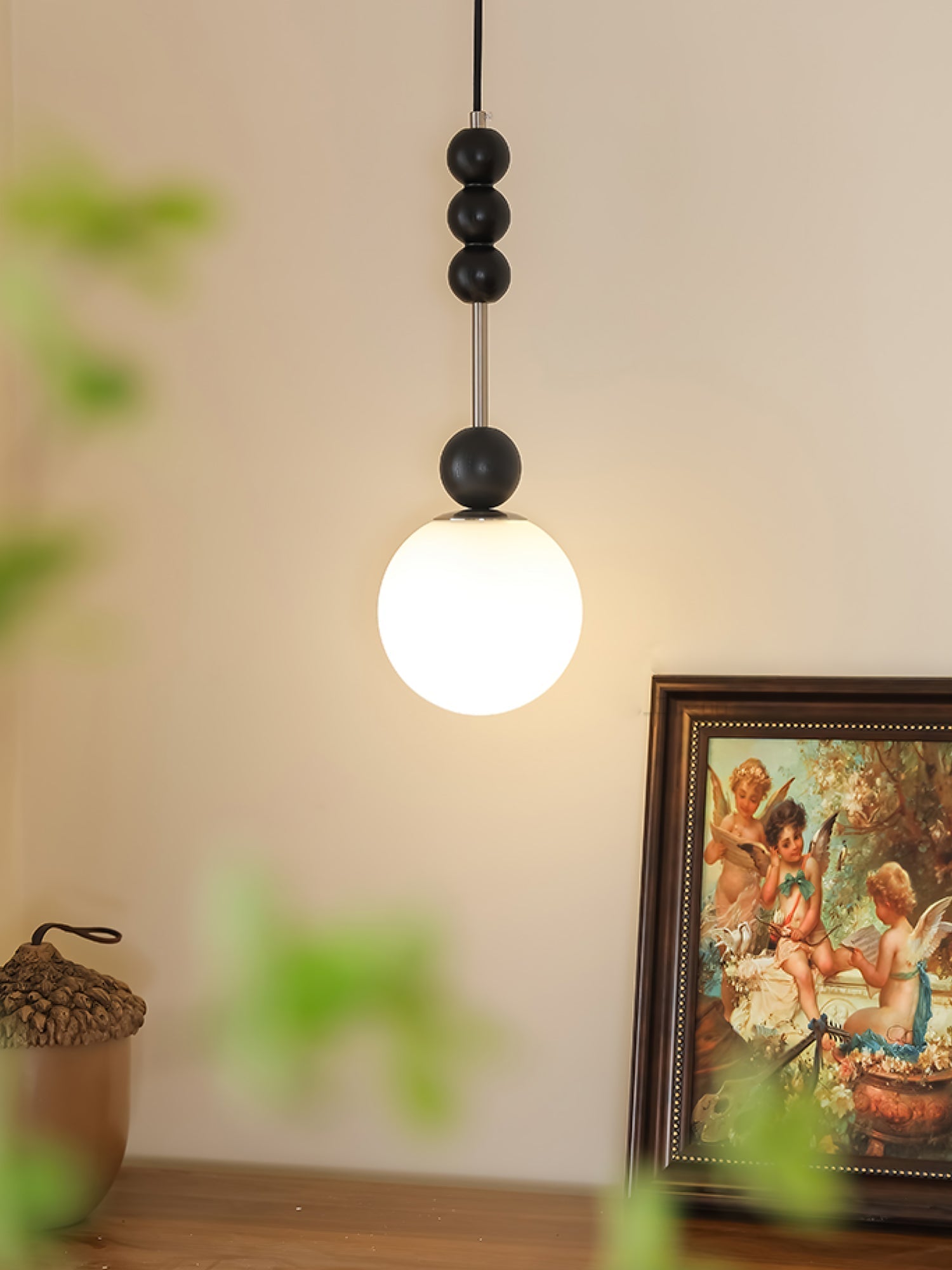 Miraleth Minimalist Wood Pendant Lamp-Neutral Decor