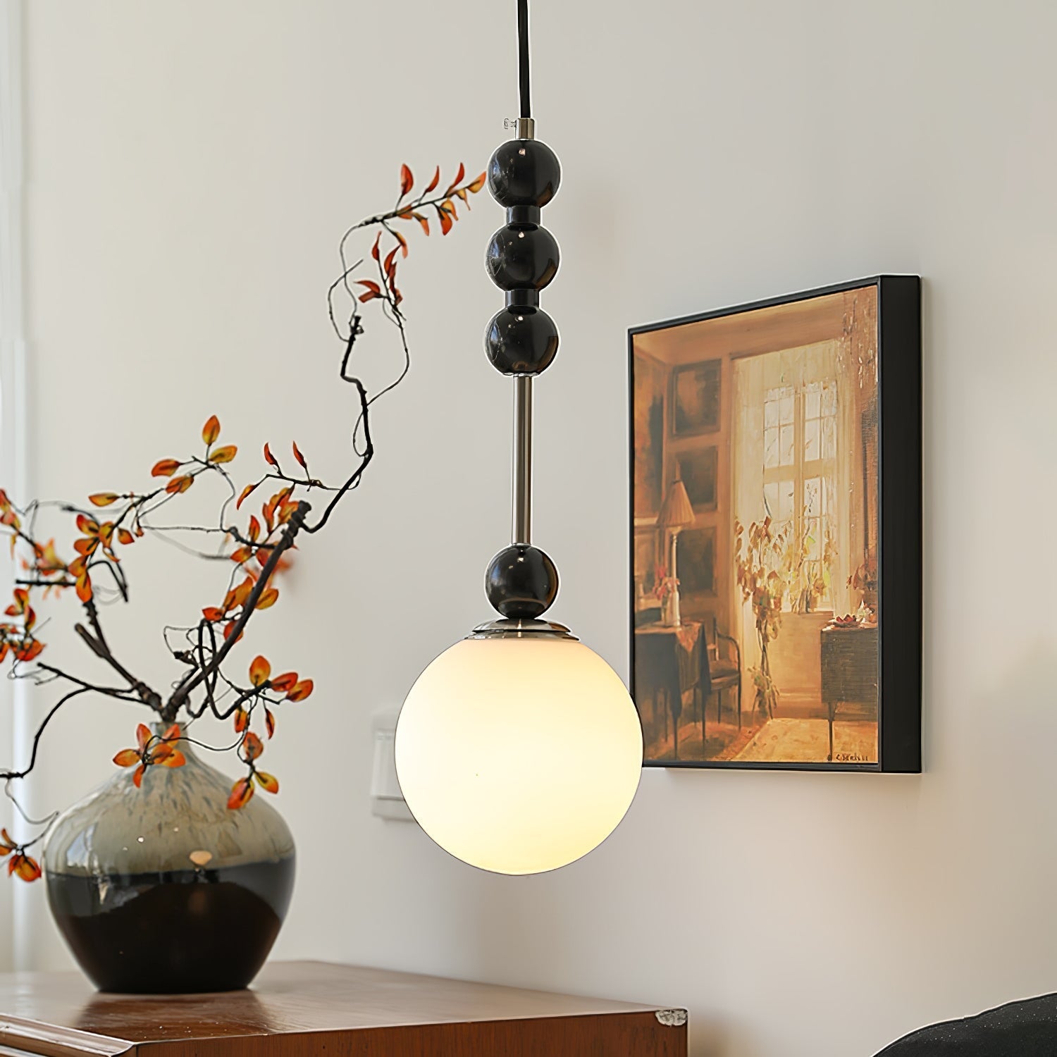 Miraleth Minimalist Wood Pendant Lamp-Neutral Decor