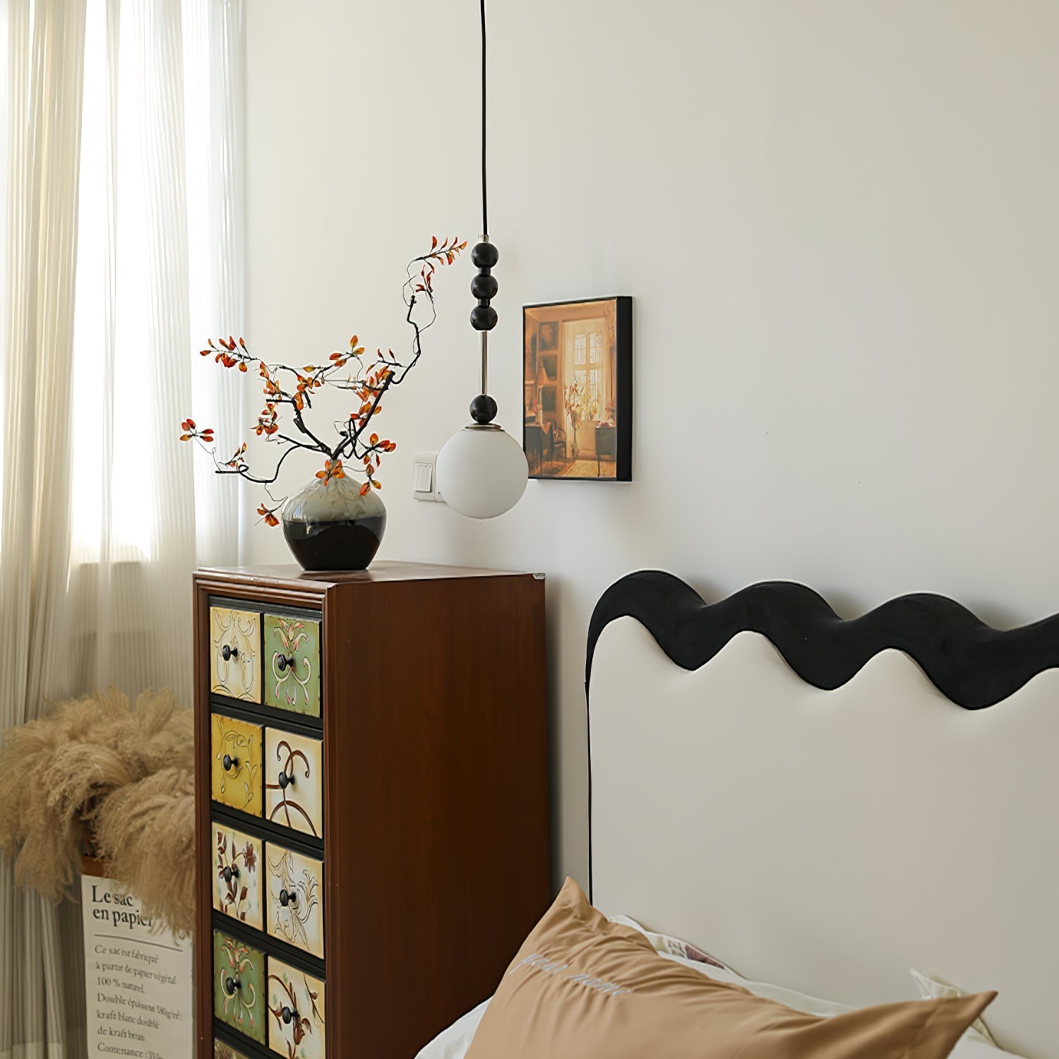 Miraleth Minimalist Wood Pendant Lamp-Neutral Decor