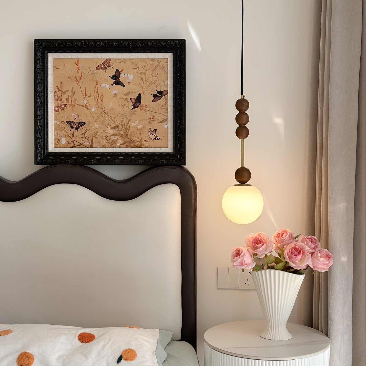Miraleth Minimalist Wood Pendant Lamp-Neutral Decor