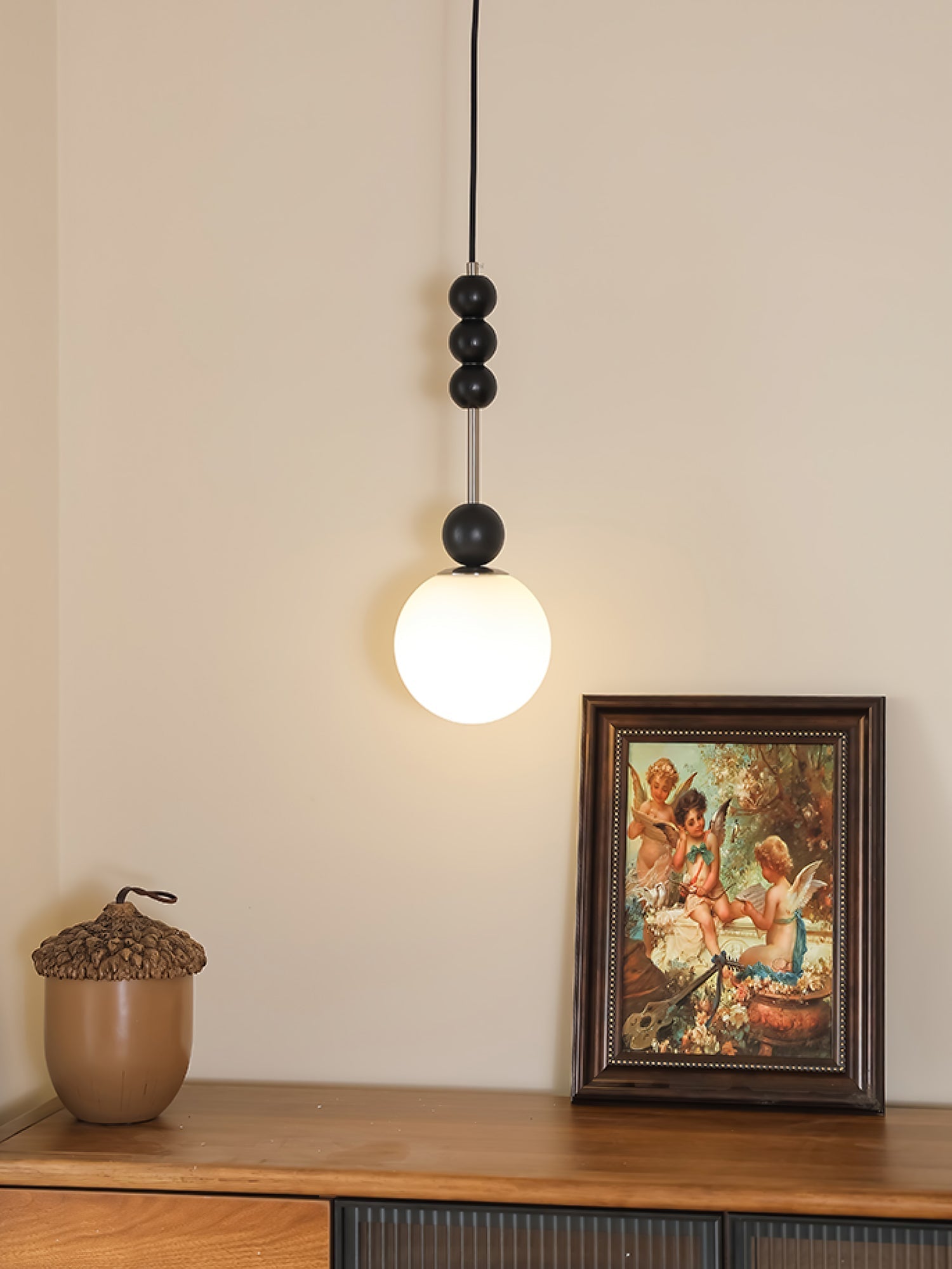 Miraleth Minimalist Wood Pendant Lamp-Neutral Decor