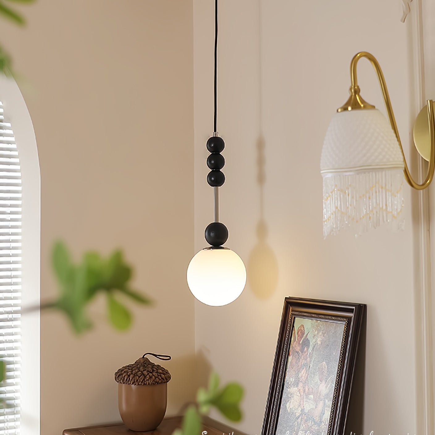 Miraleth Minimalist Wood Pendant Lamp-Neutral Decor