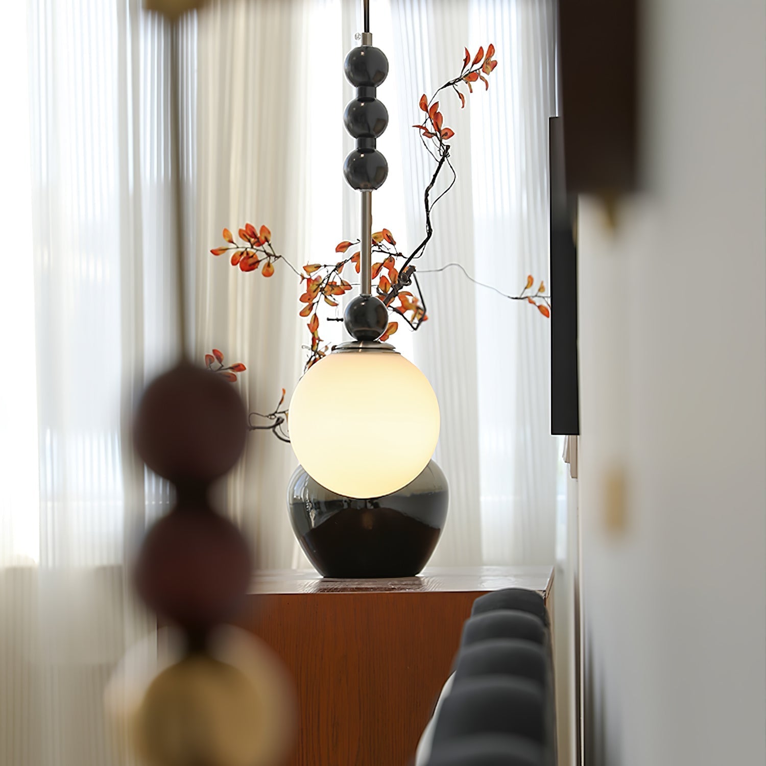 Miraleth Minimalist Wood Pendant Lamp-Neutral Decor
