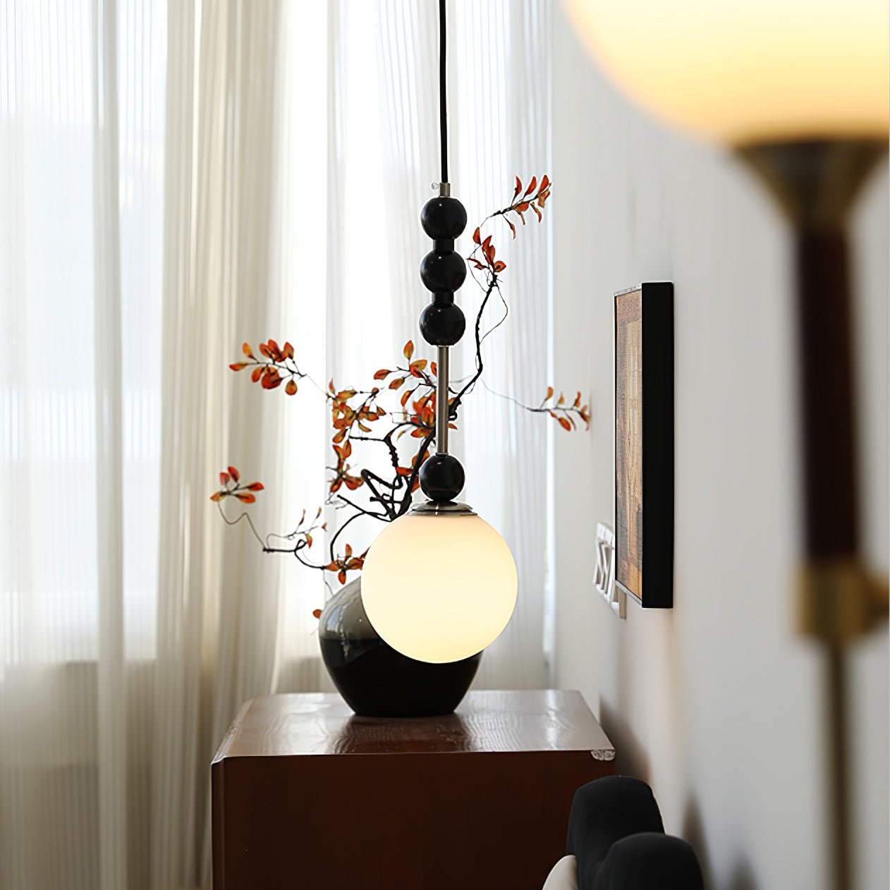 Miraleth Minimalist Wood Pendant Lamp-Neutral Decor