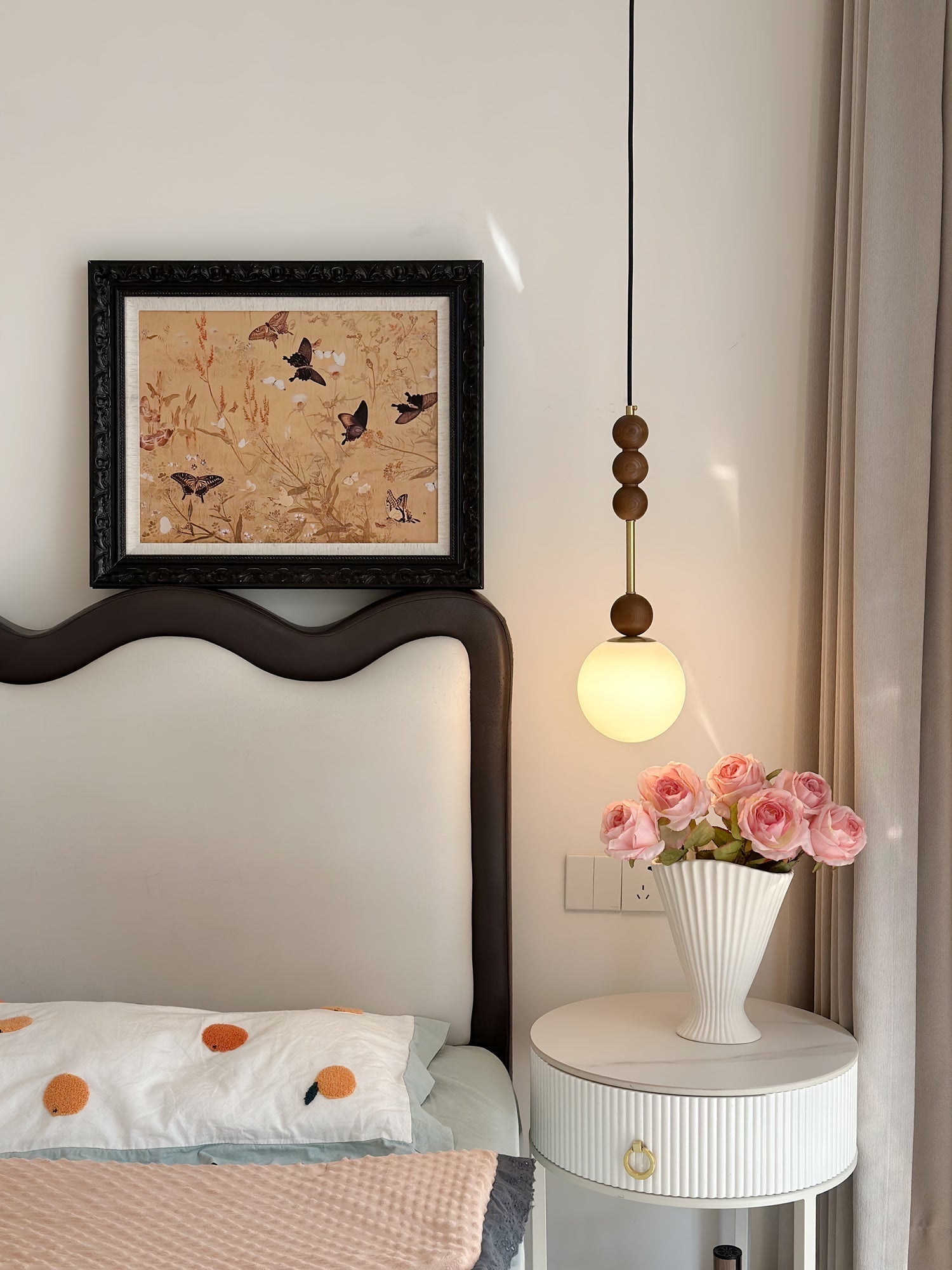 Miraleth Minimalist Wood Pendant Lamp-Neutral Decor