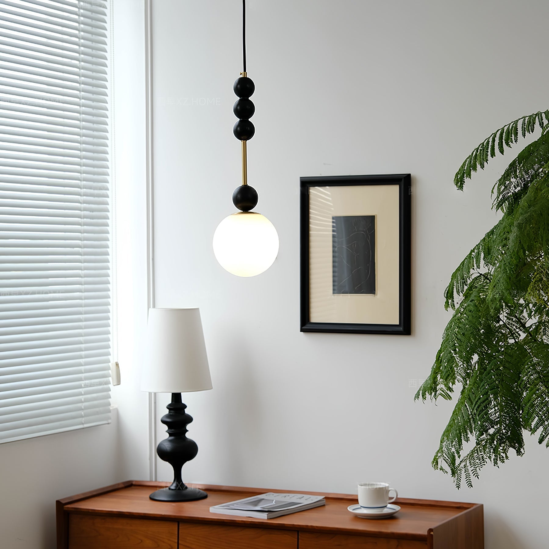 Miraleth Minimalist Wood Pendant Lamp-Neutral Decor