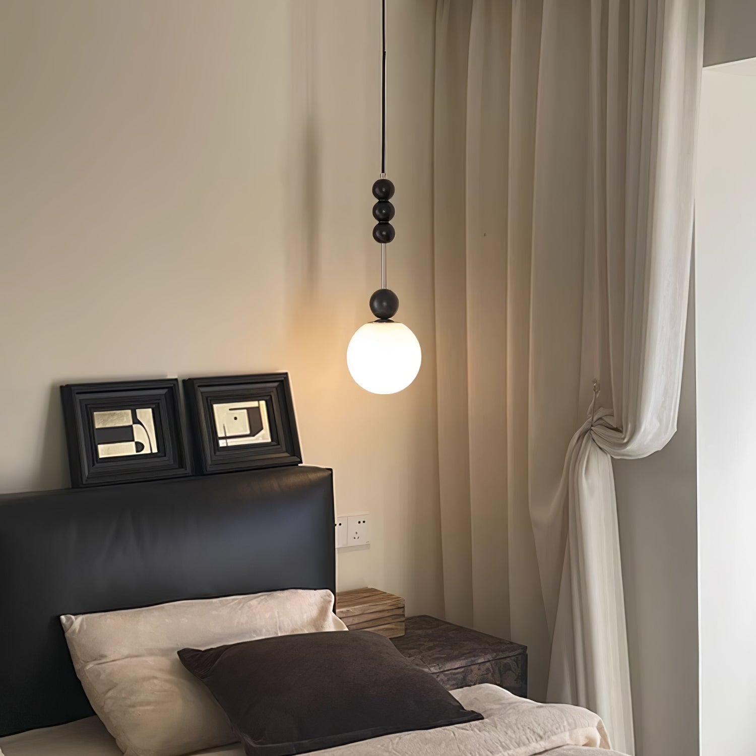 Miraleth Minimalist Wood Pendant Lamp-Neutral Decor