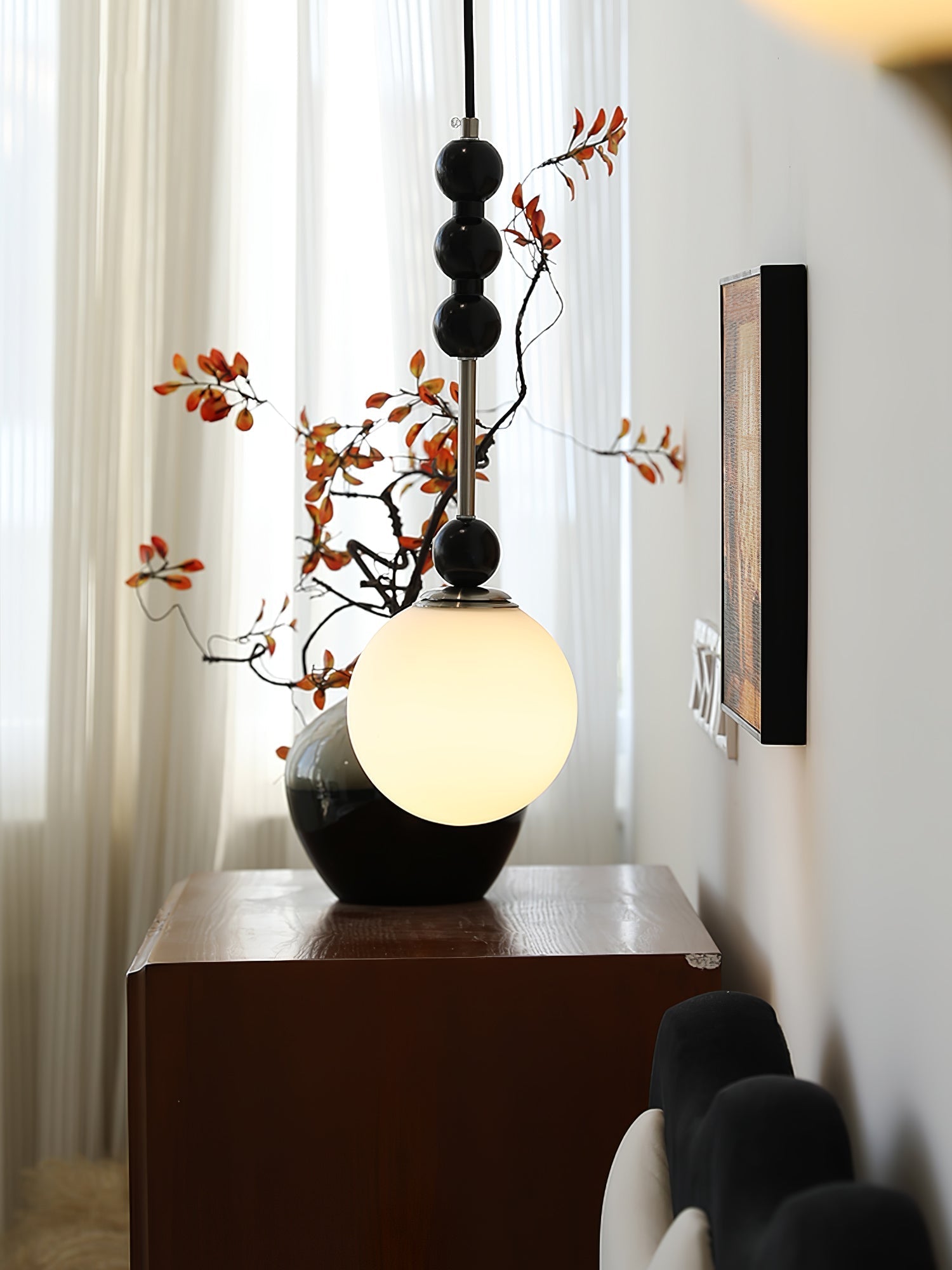 Miraleth Minimalist Wood Pendant Lamp-Neutral Decor