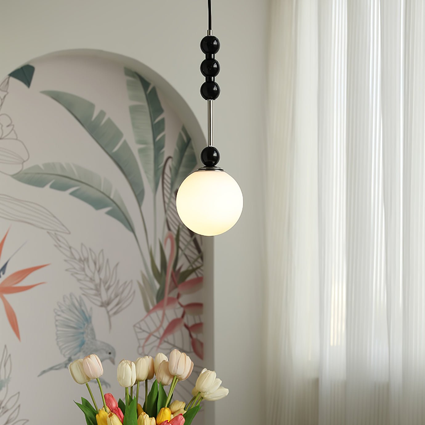 Miraleth Minimalist Wood Pendant Lamp-Neutral Decor