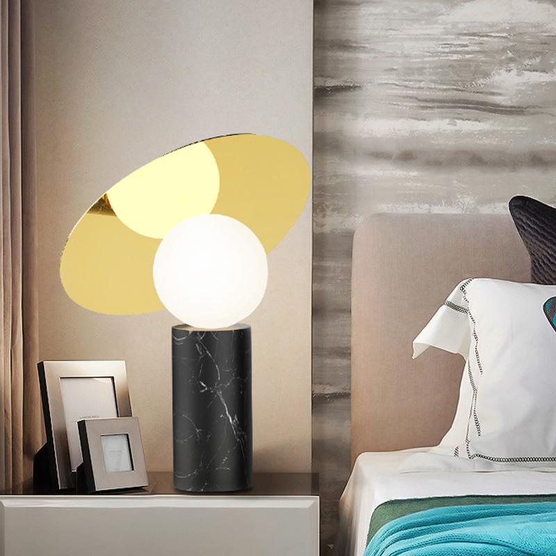 Dila Minimalist Marble Table Lamp-Neutral Decor