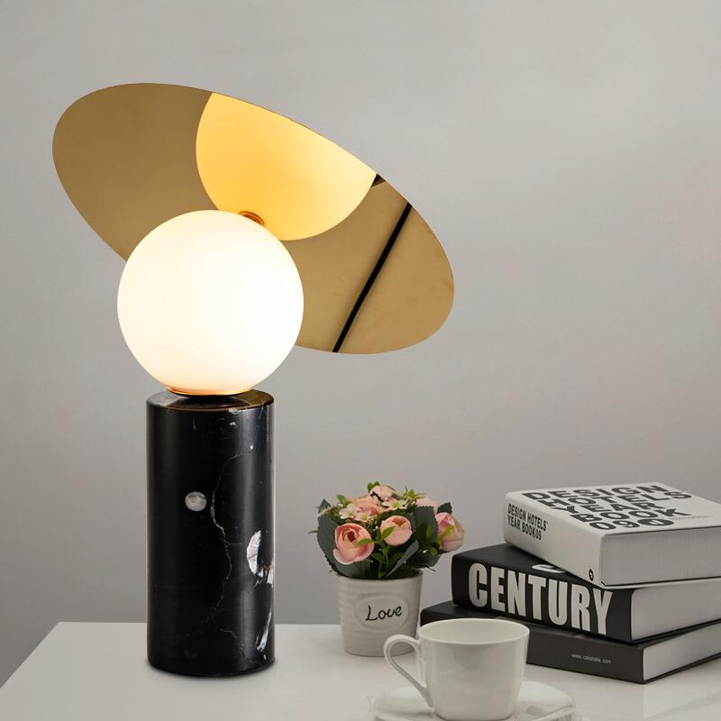 Dila Minimalist Marble Table Lamp-Neutral Decor
