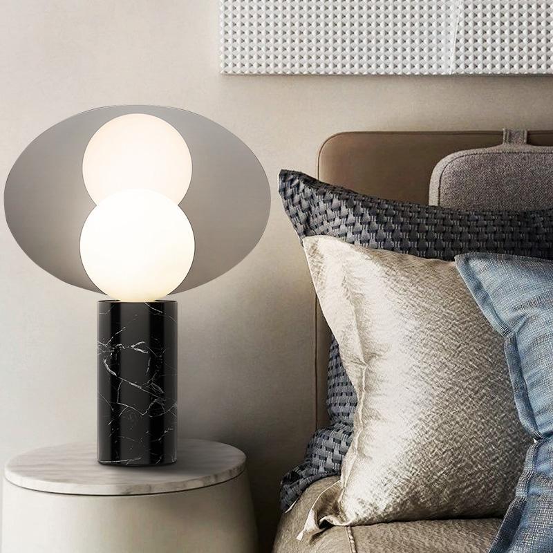 Dila Minimalist Marble Table Lamp-Neutral Decor