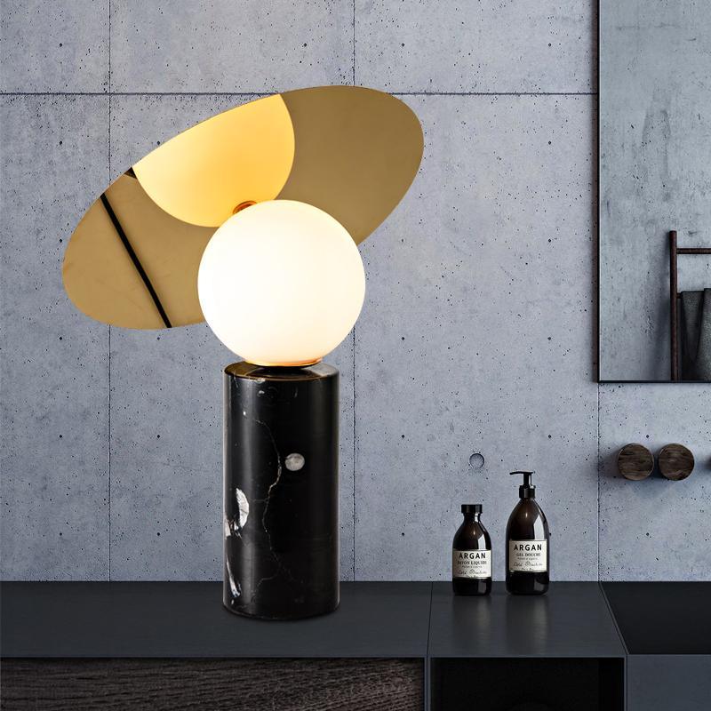 Dila Minimalist Marble Table Lamp-Neutral Decor
