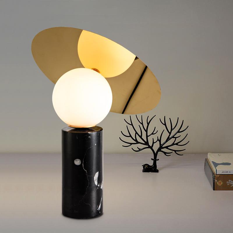 Dila Minimalist Marble Table Lamp-Neutral Decor