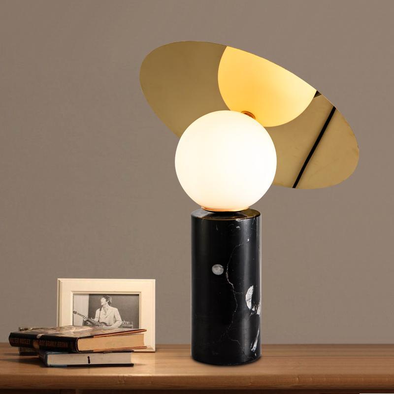 Dila Minimalist Marble Table Lamp-Neutral Decor
