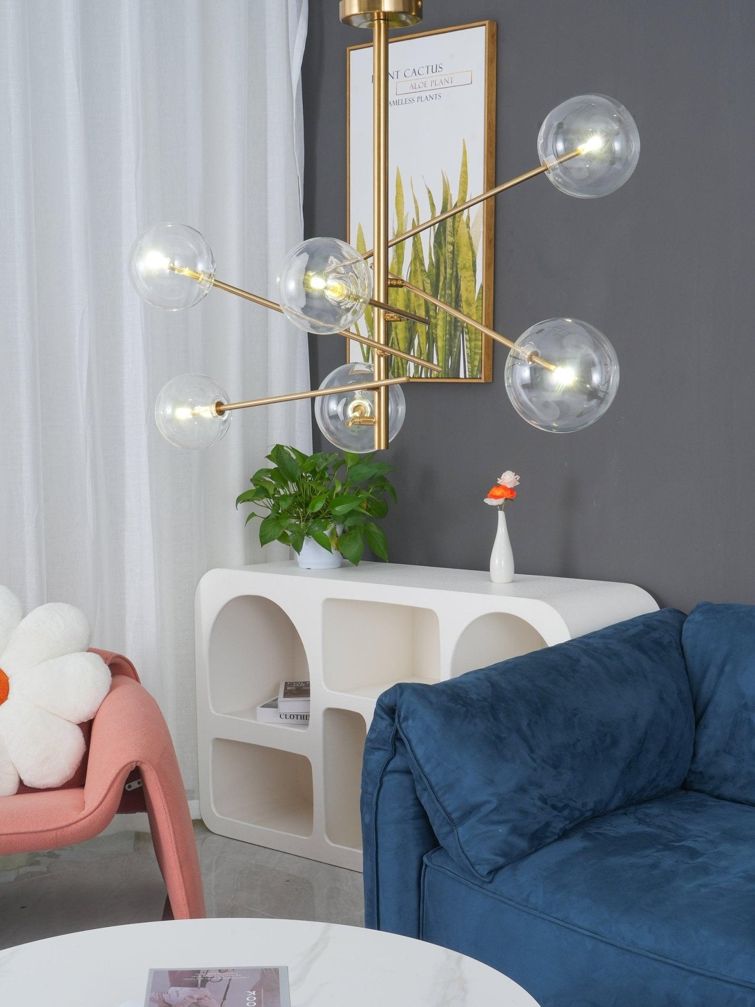 Aveno Chandelier LED Clear Crystal-Neutral Decor