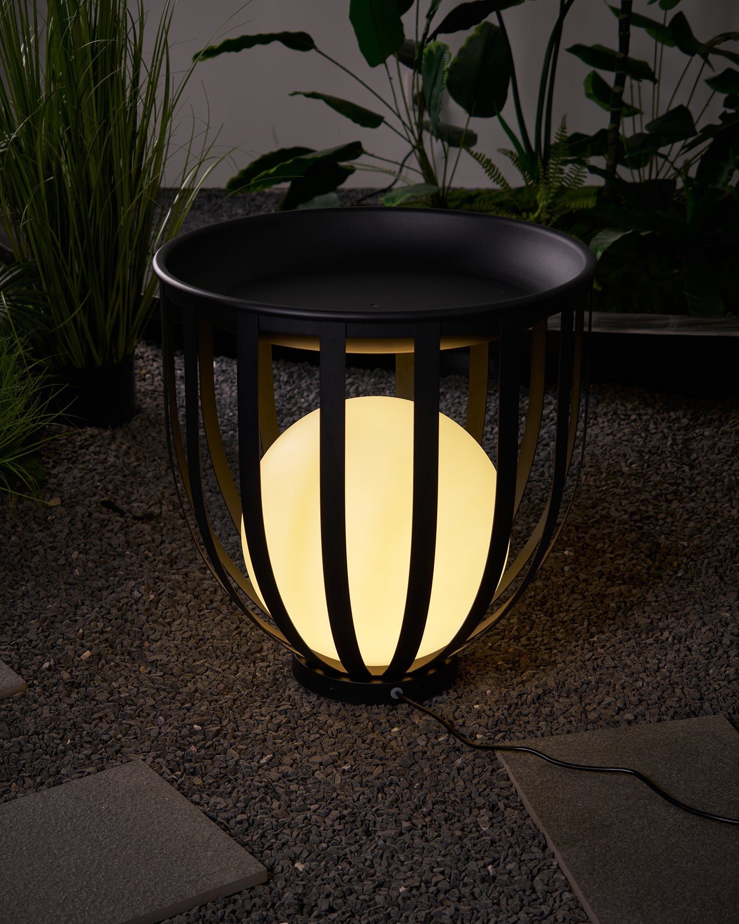 Tera Steel Acrylic Floor Lamp-Neutral Decor