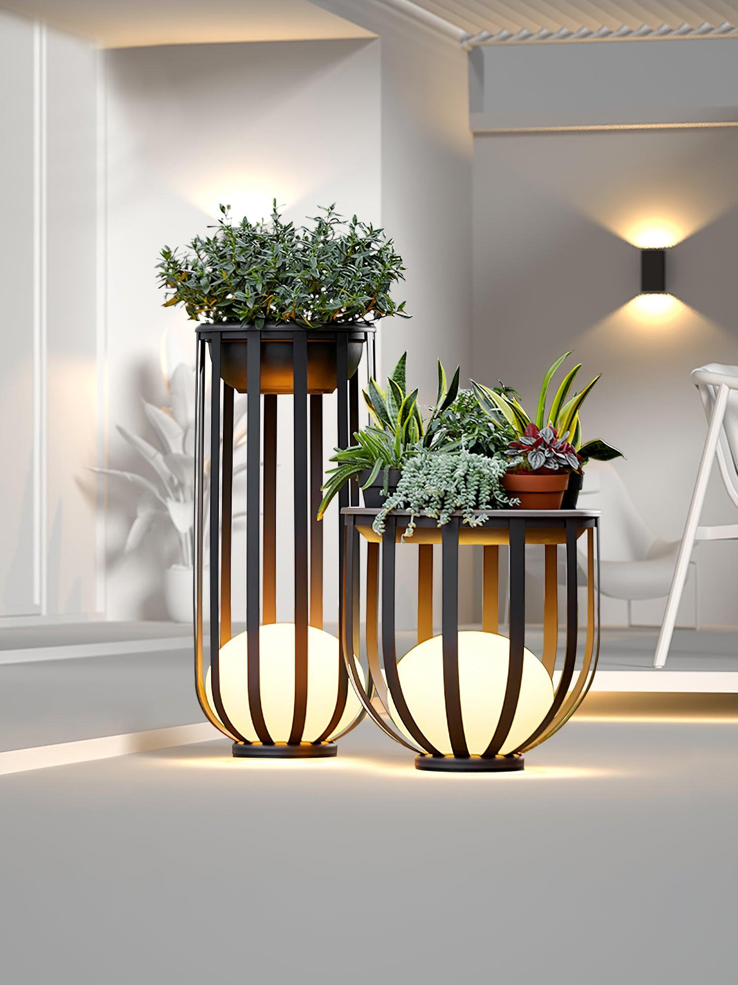 Tera Steel Acrylic Floor Lamp-Neutral Decor