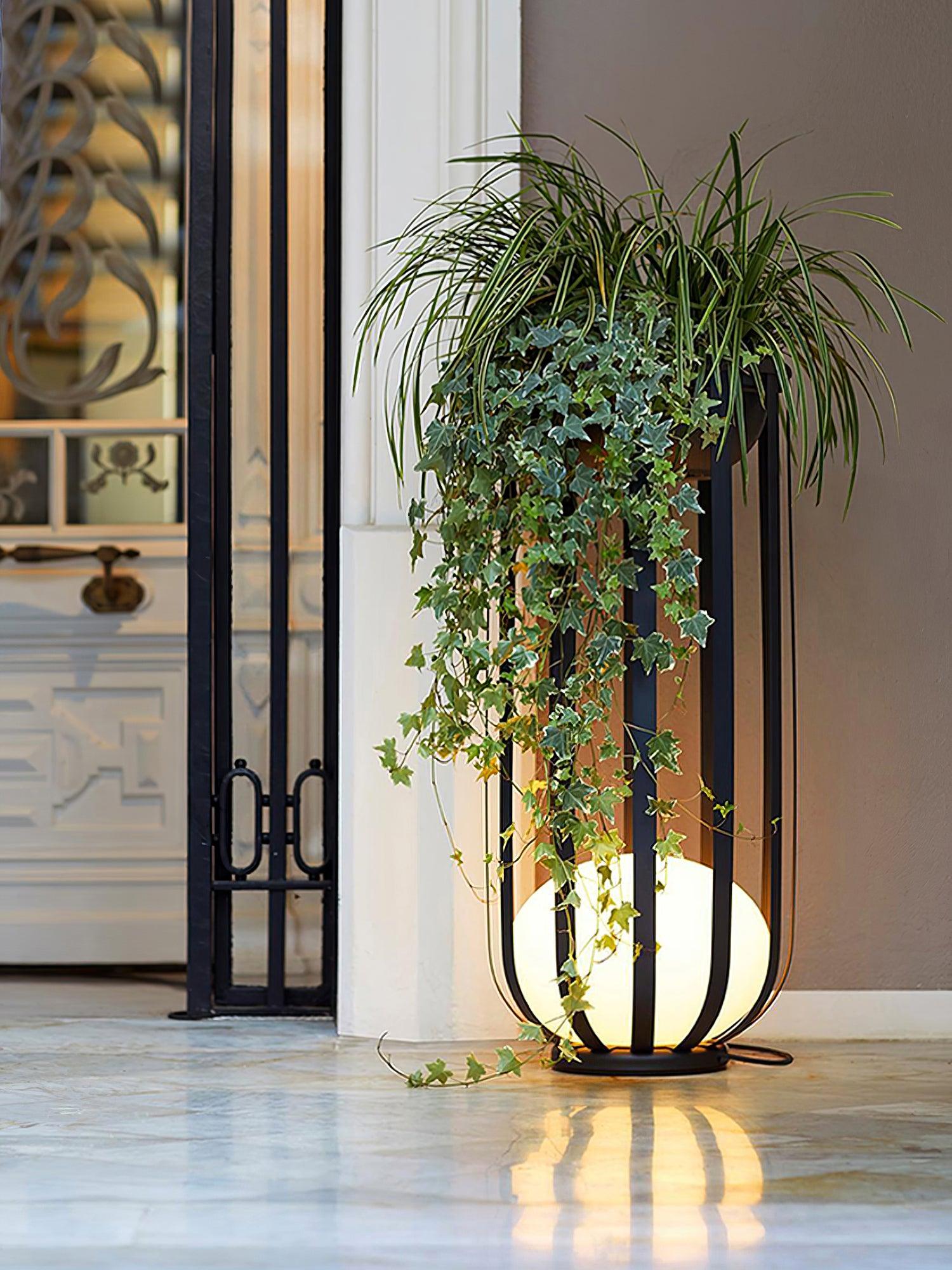 Tera Steel Acrylic Floor Lamp-Neutral Decor