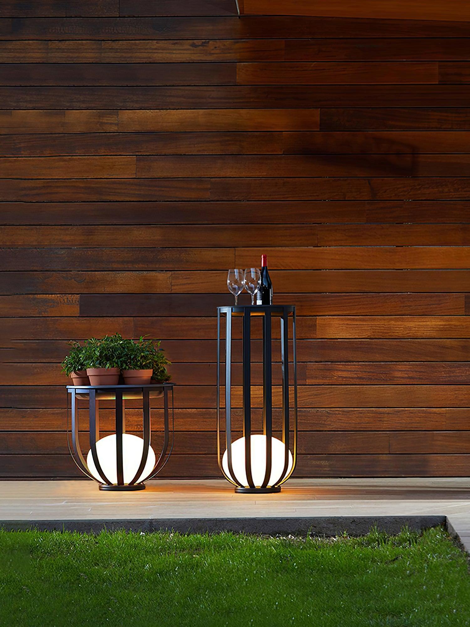 Tera Steel Acrylic Floor Lamp-Neutral Decor