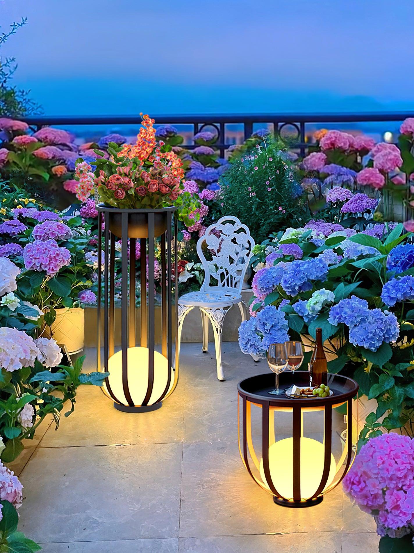 Tera Steel Acrylic Floor Lamp-Neutral Decor