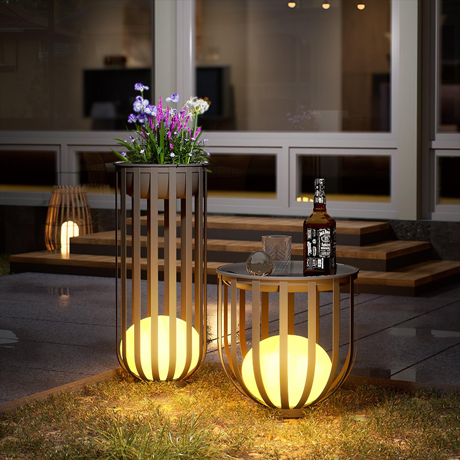 Tera Steel Acrylic Floor Lamp-Neutral Decor