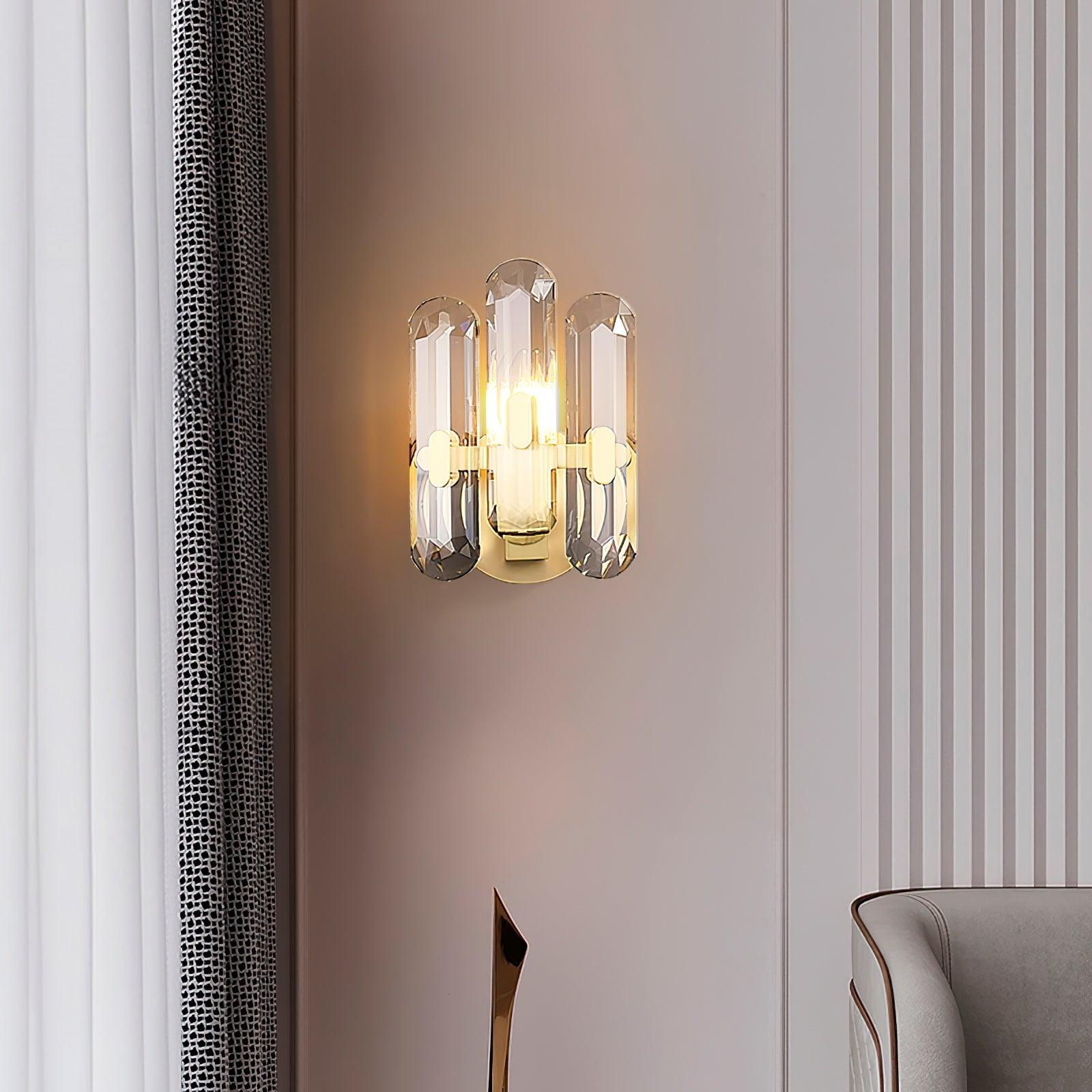 Gevon Postmodern Luxury Crystal Sconce Wall Lamp-Neutral Decor