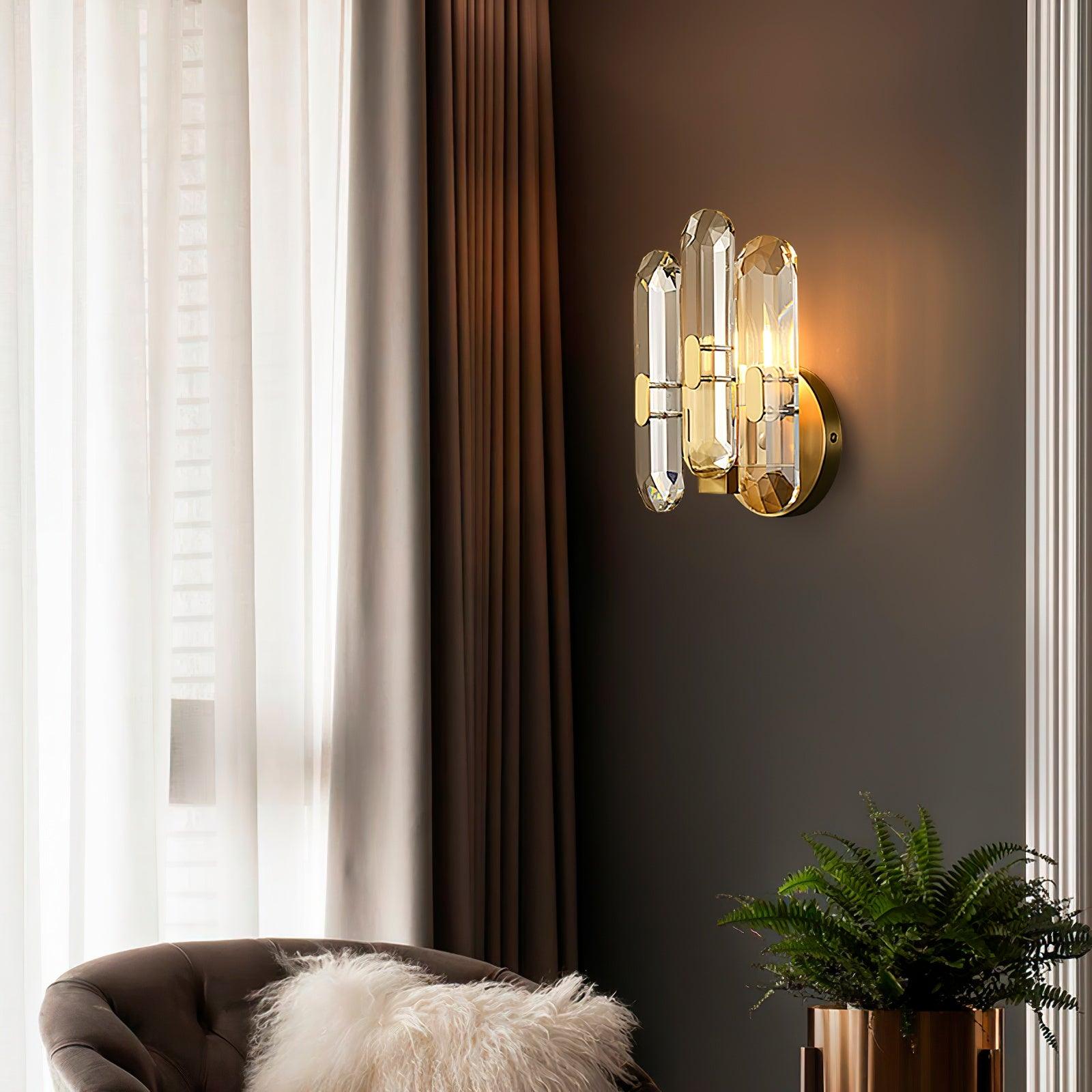 Gevon Postmodern Luxury Crystal Sconce Wall Lamp-Neutral Decor