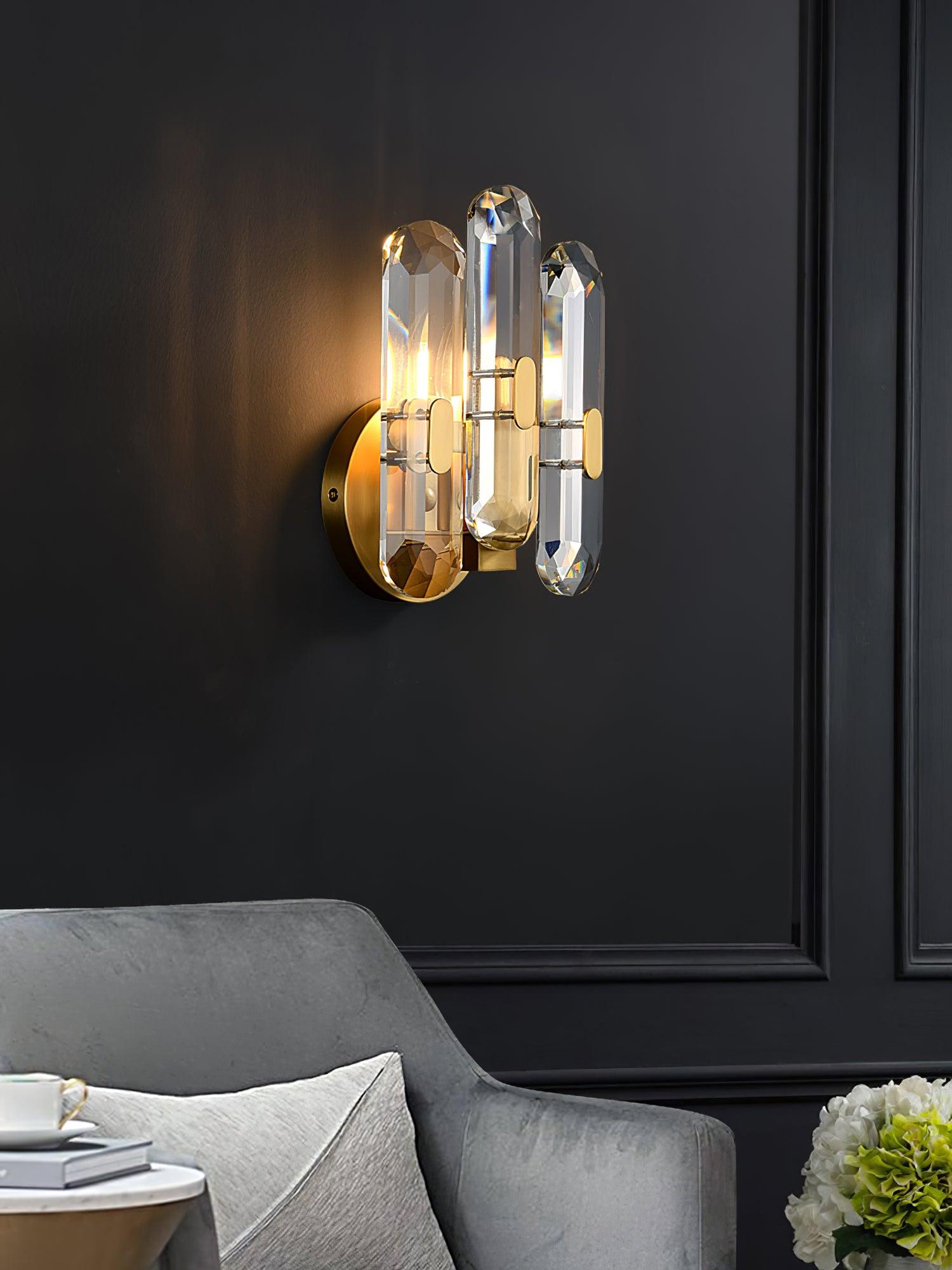Gevon Postmodern Luxury Crystal Sconce Wall Lamp-Neutral Decor