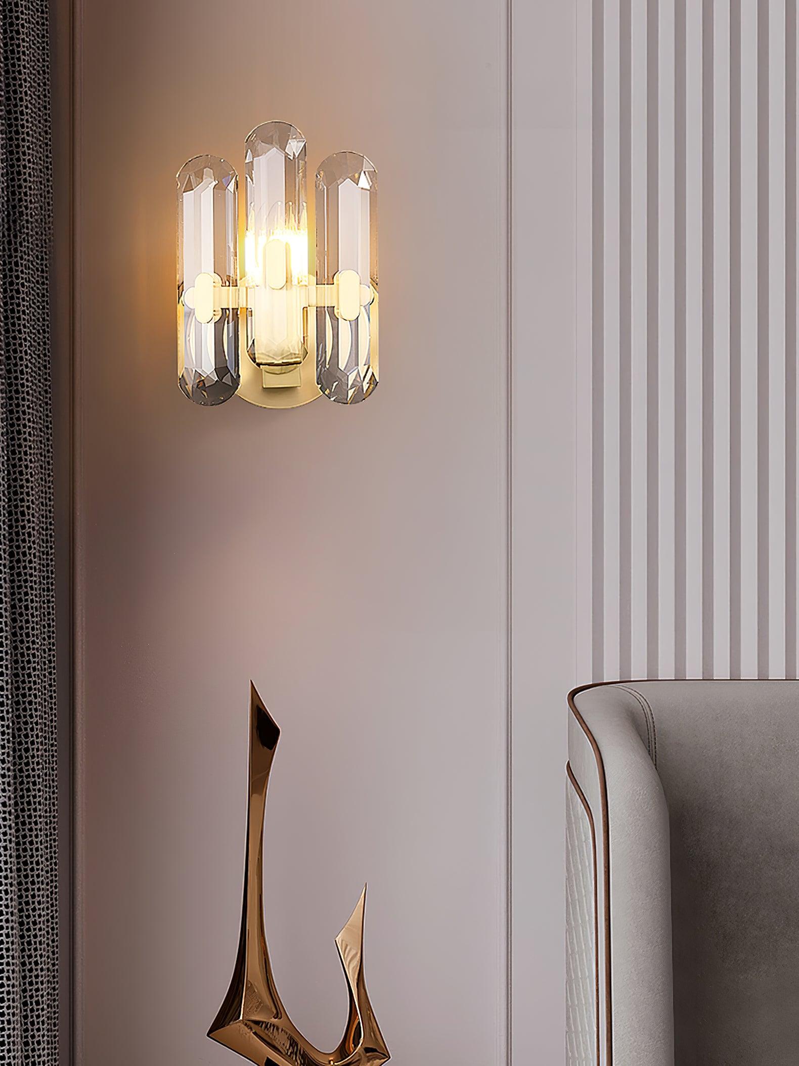 Gevon Postmodern Luxury Crystal Sconce Wall Lamp-Neutral Decor