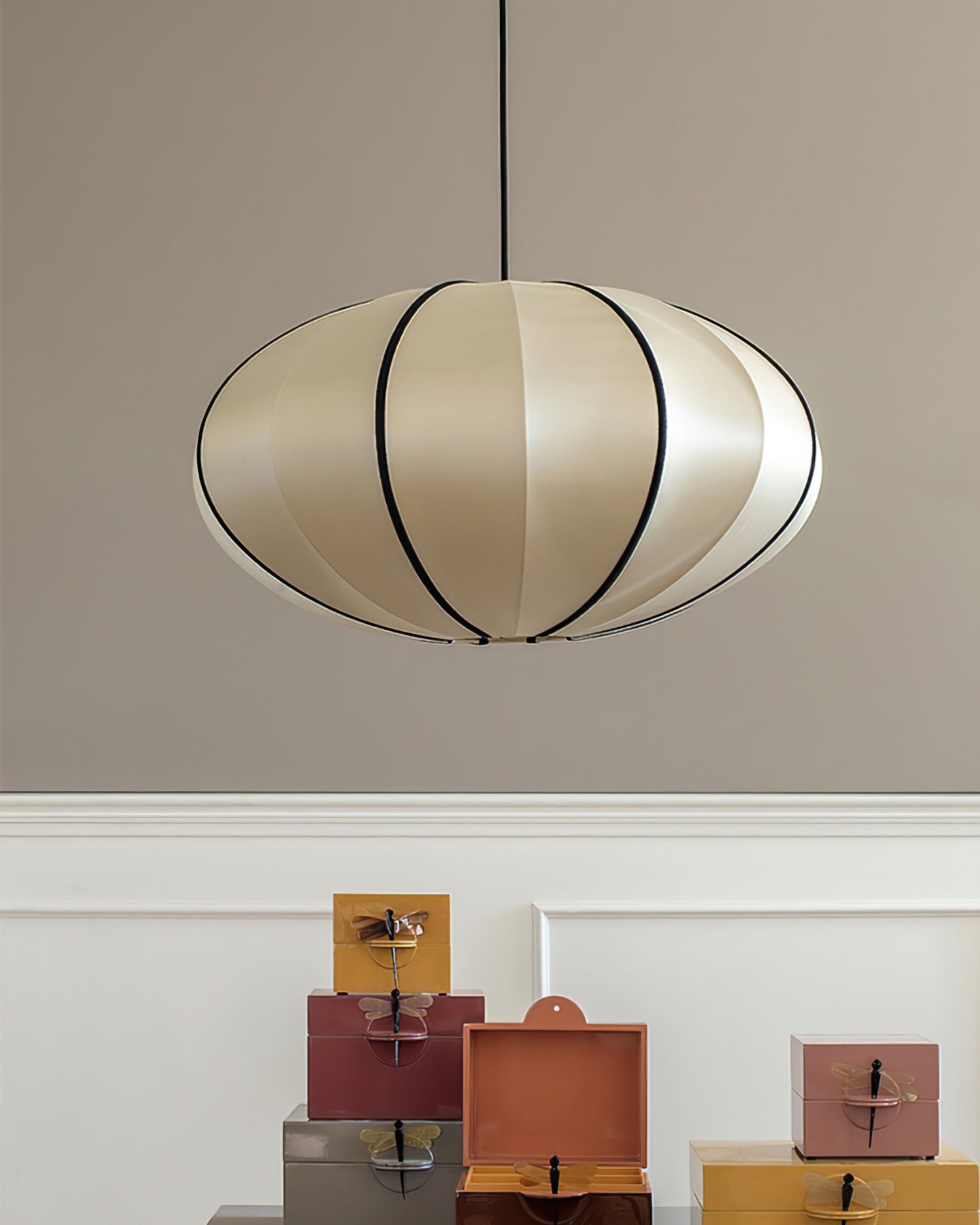Daphne Modern Fabric Pendant Lamp-Neutral Decor