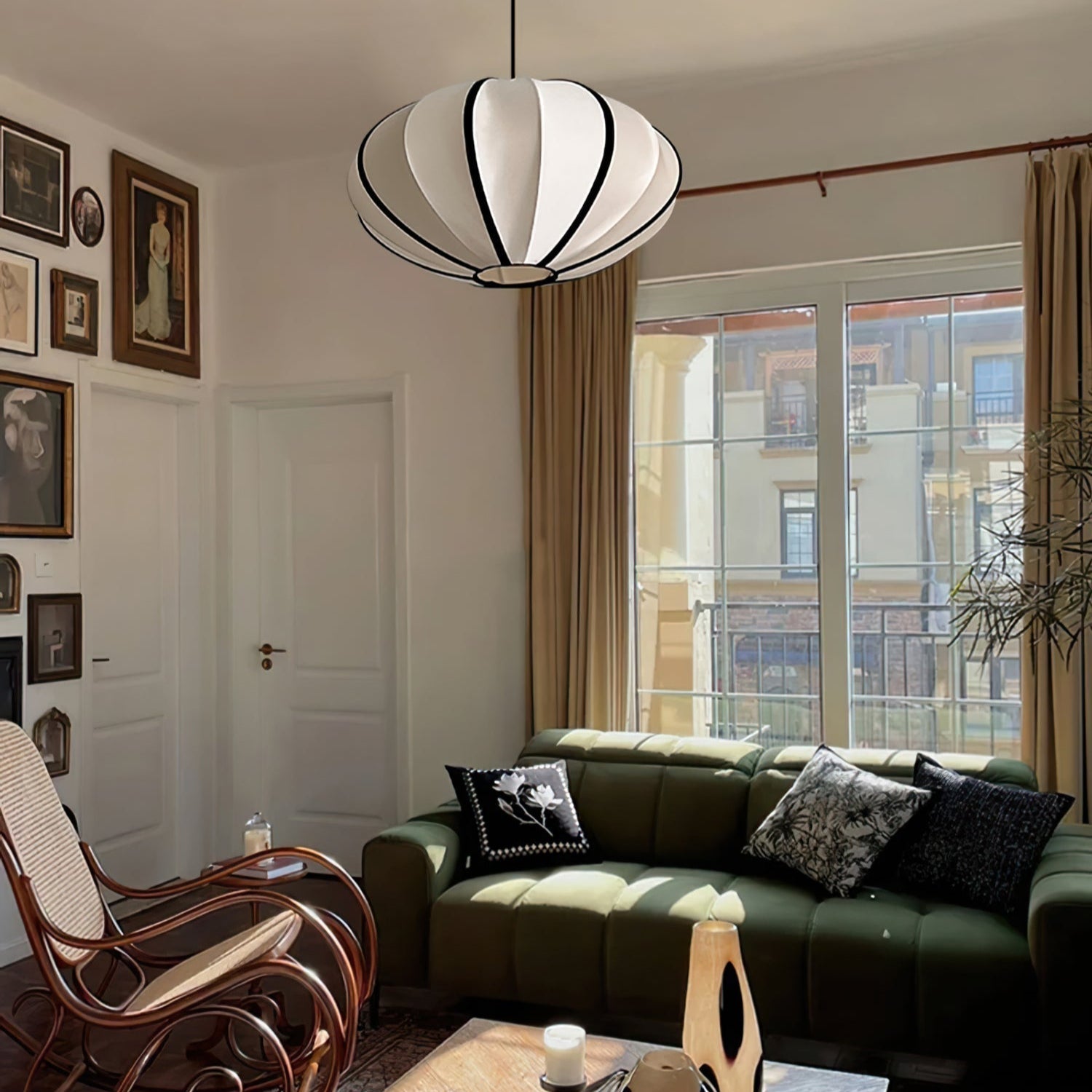 Daphne Modern Fabric Pendant Lamp-Neutral Decor