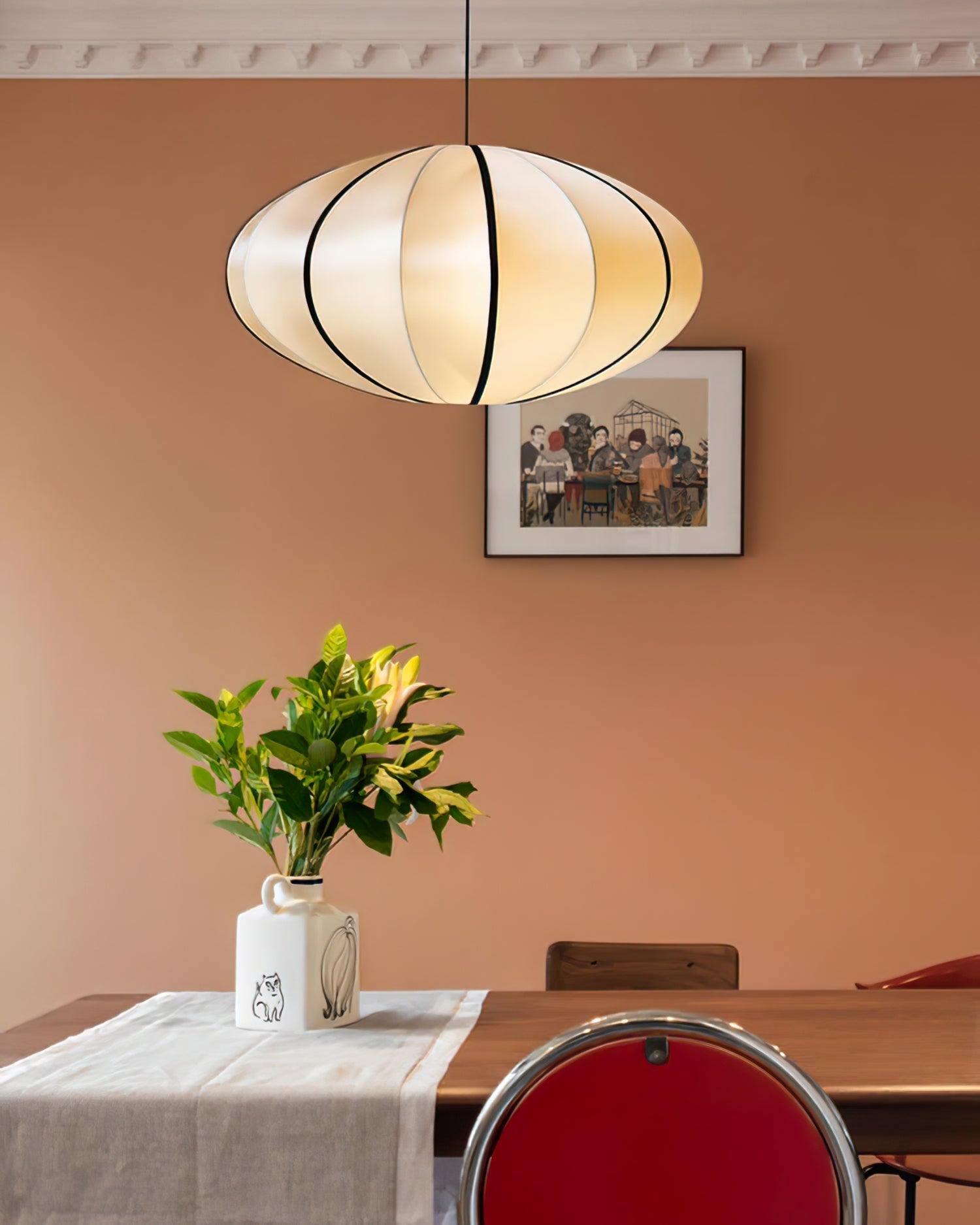 Daphne Modern Fabric Pendant Lamp-Neutral Decor