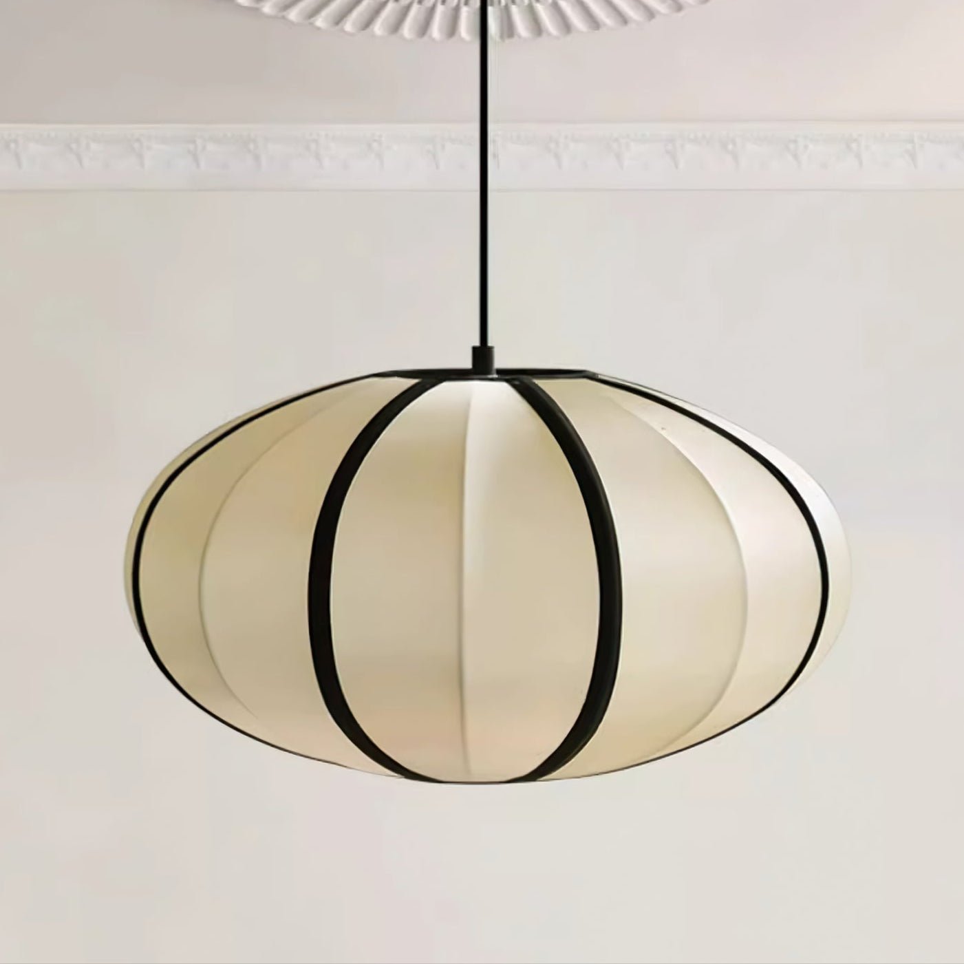Inez Fabric Futuristic Pendant Lamp-Neutral Decor