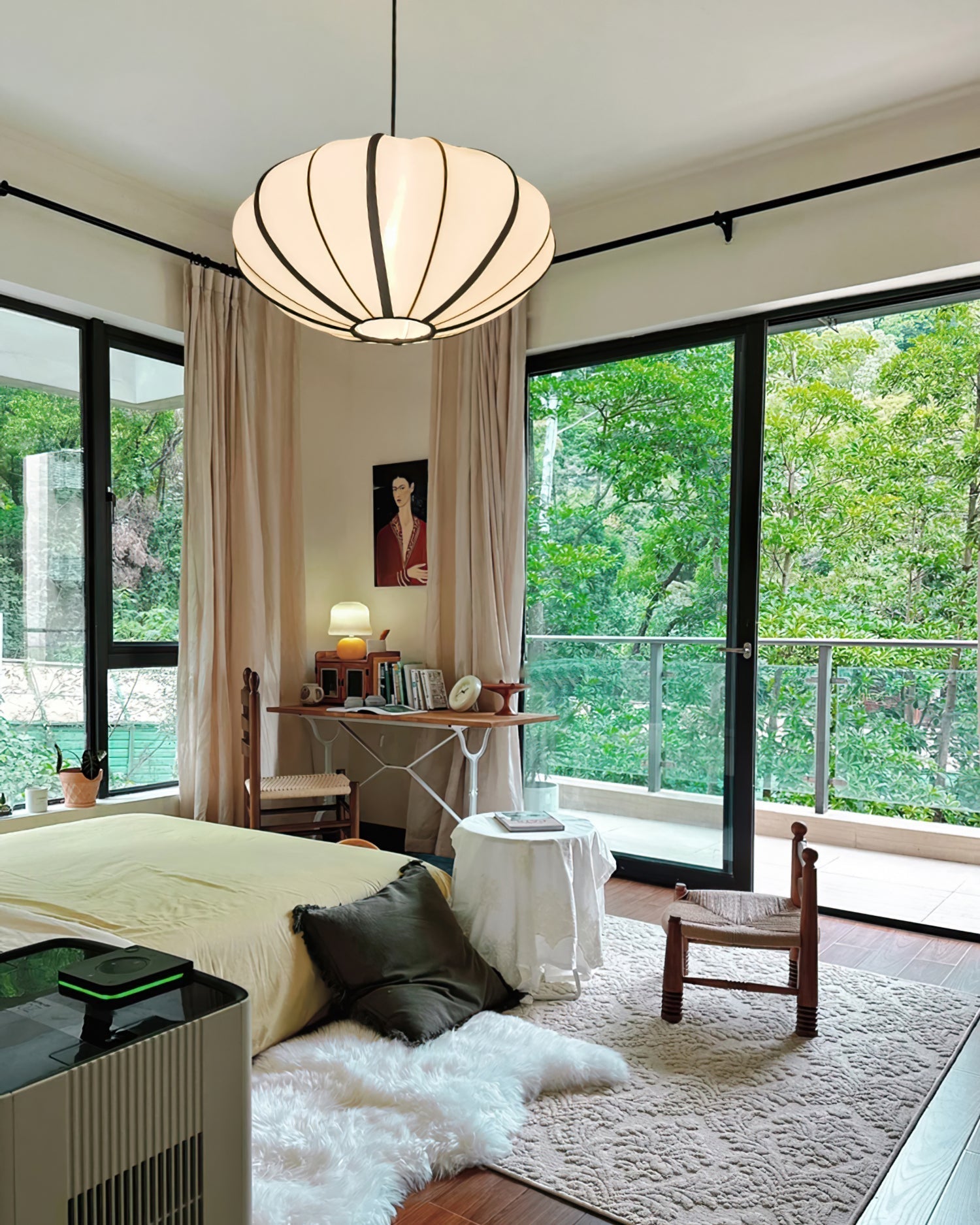 Daphne Modern Fabric Pendant Lamp-Neutral Decor