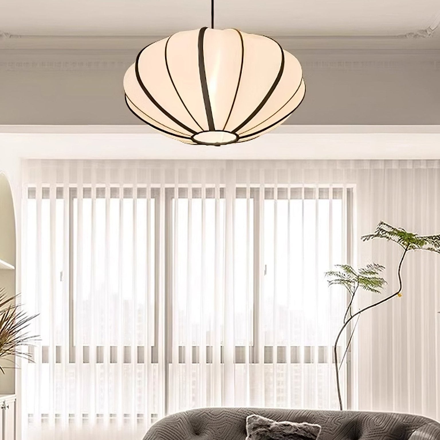 Daphne Modern Fabric Pendant Lamp-Neutral Decor