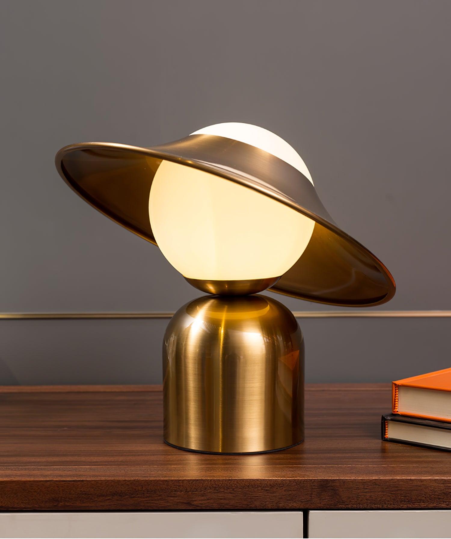Italon Luxe Brass Desk Lamp-Neutral Decor