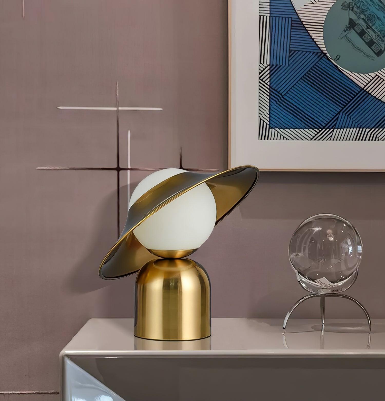 Italon Luxe Brass Desk Lamp-Neutral Decor