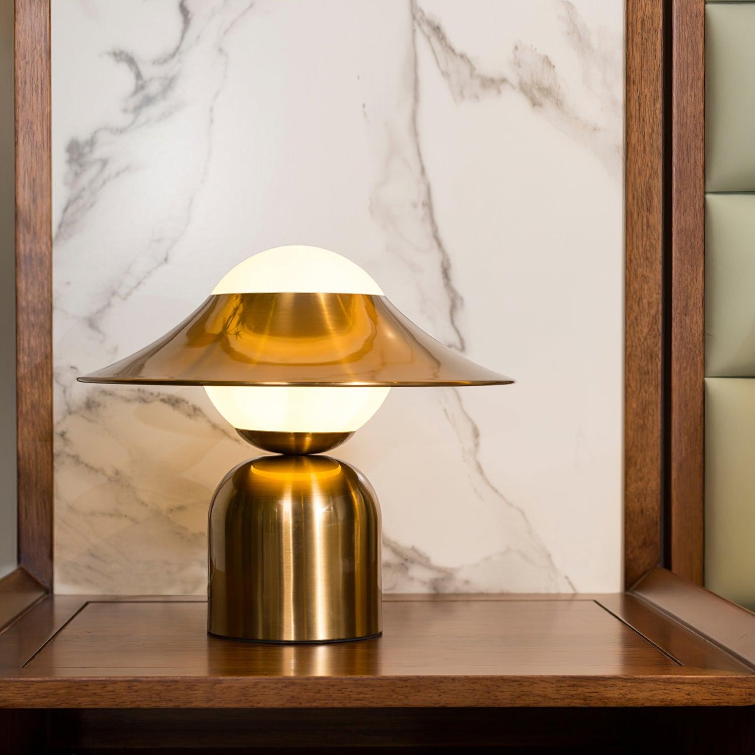 Italon Luxe Brass Desk Lamp-Neutral Decor