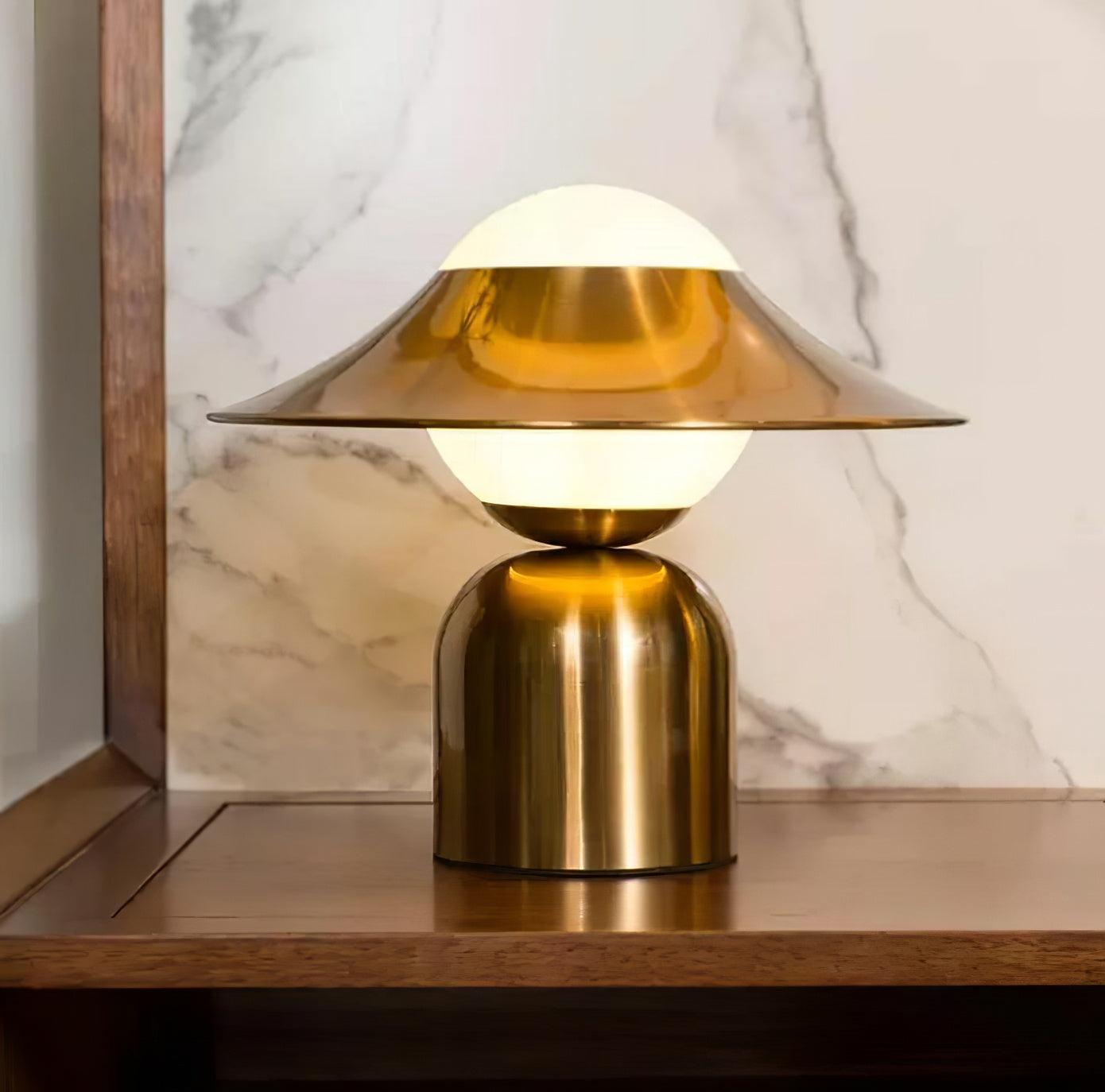 Italon Luxe Brass Desk Lamp-Neutral Decor