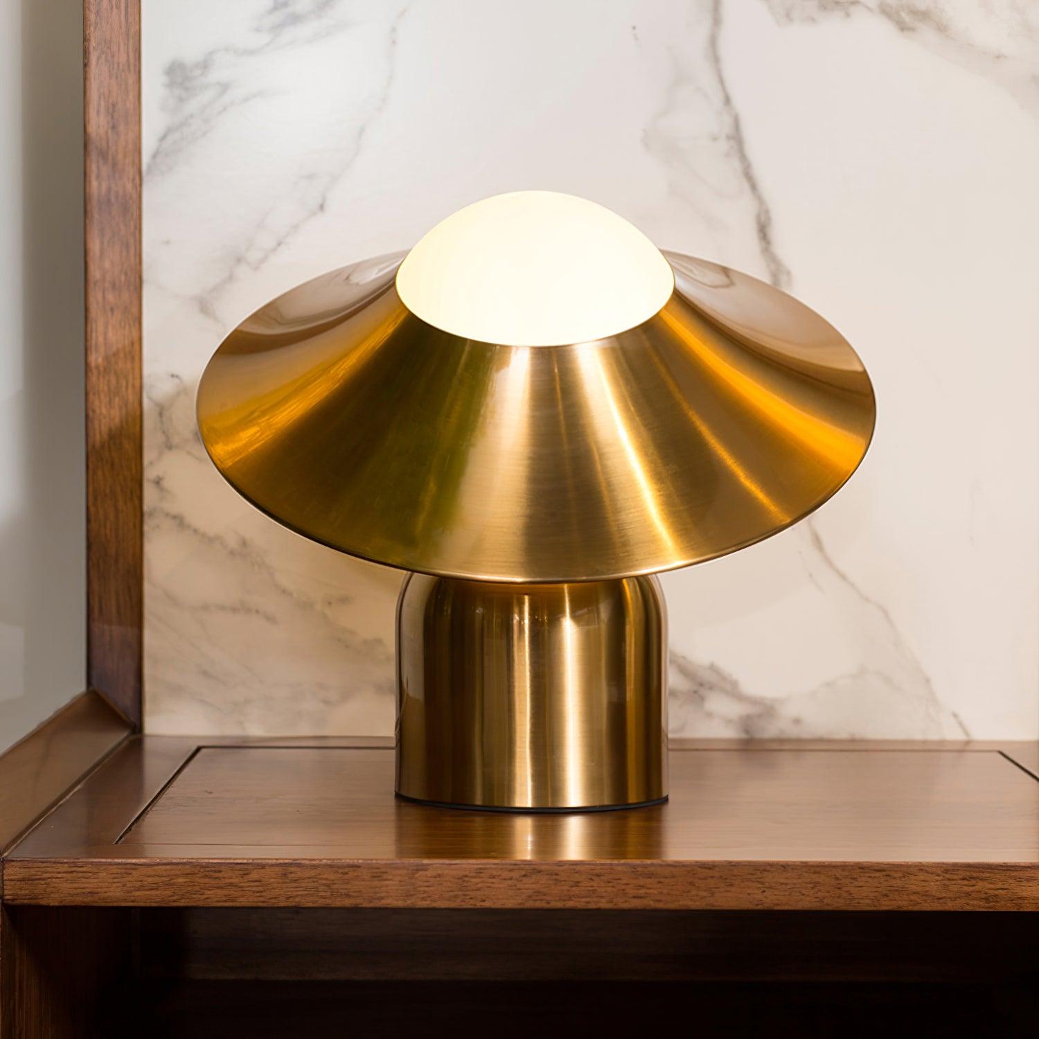 Italon Luxe Brass Desk Lamp-Neutral Decor