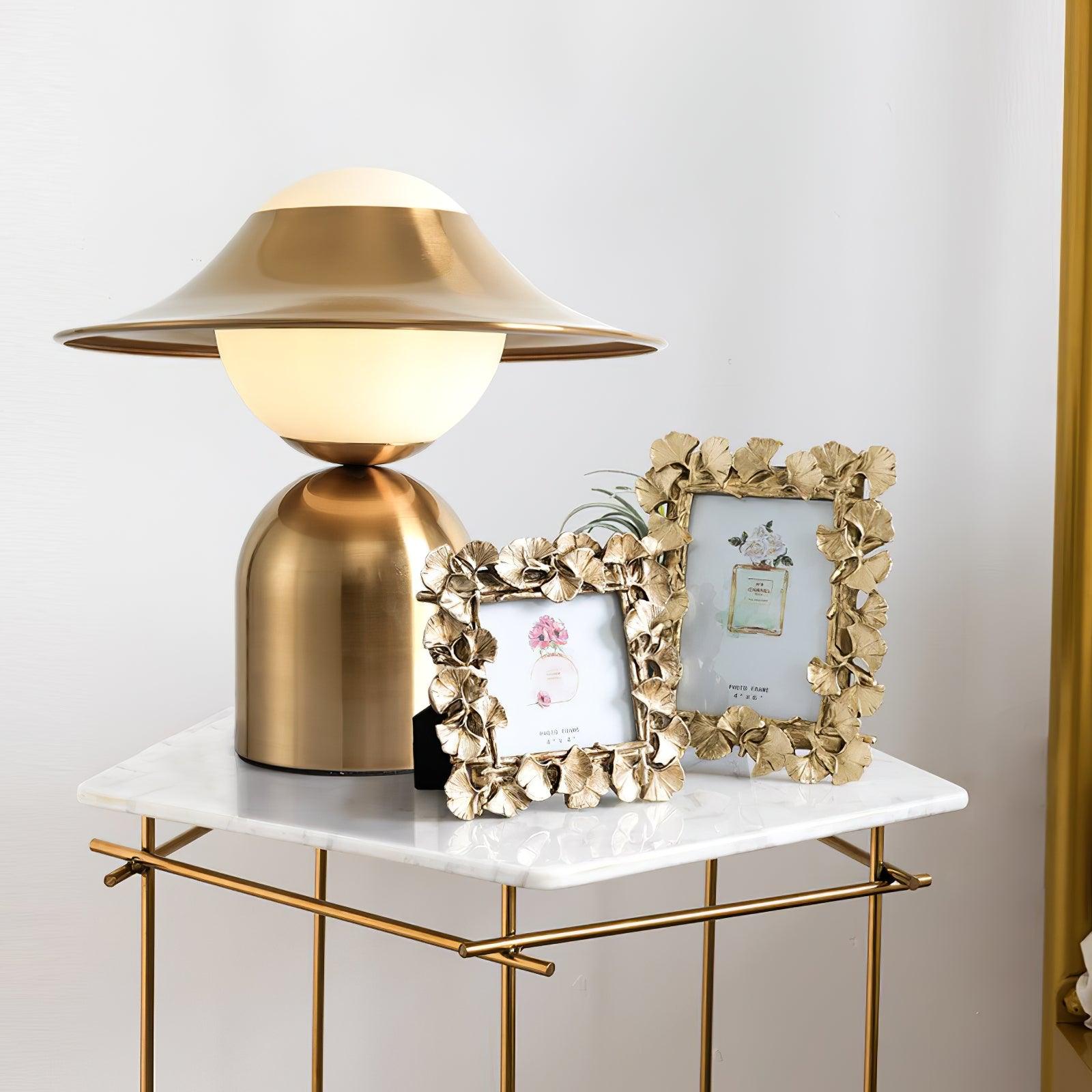 Italon Luxe Brass Desk Lamp-Neutral Decor