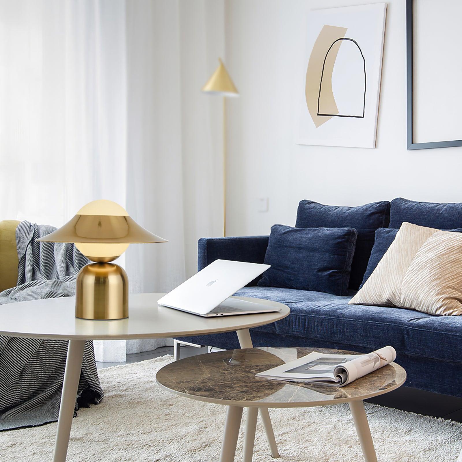 Italon Luxe Brass Desk Lamp-Neutral Decor